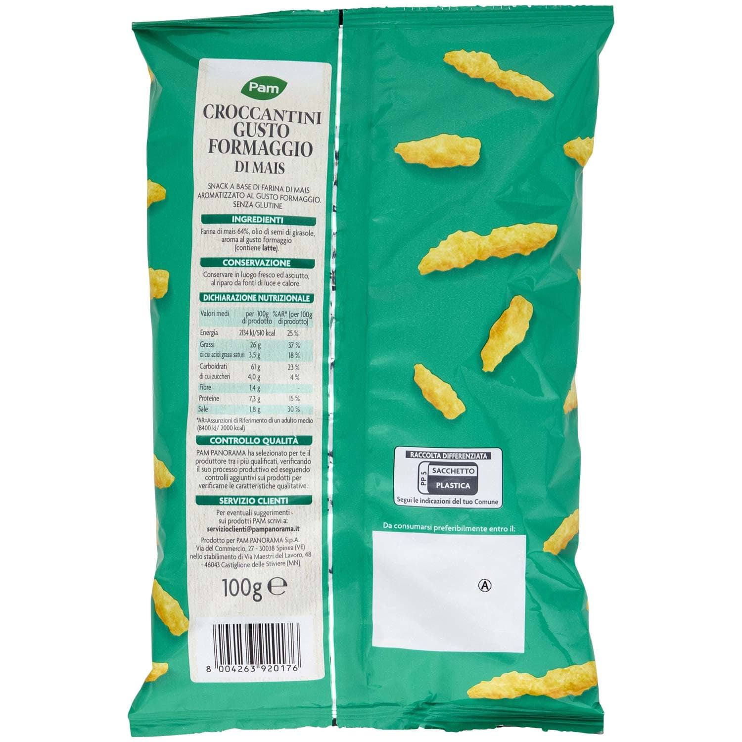 PAM Croccantini Gusto Formaggio di Mais 100 g – immagine 4