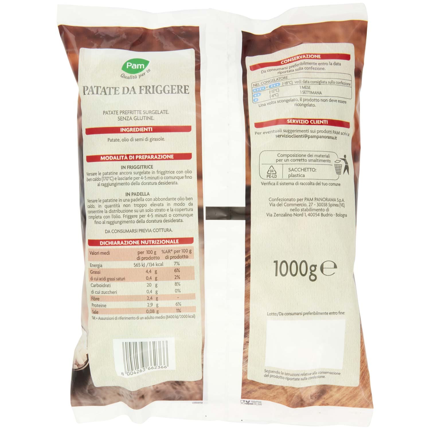 PAM PANORAMA Patate Fritte surgelate 1 kg – immagine 4