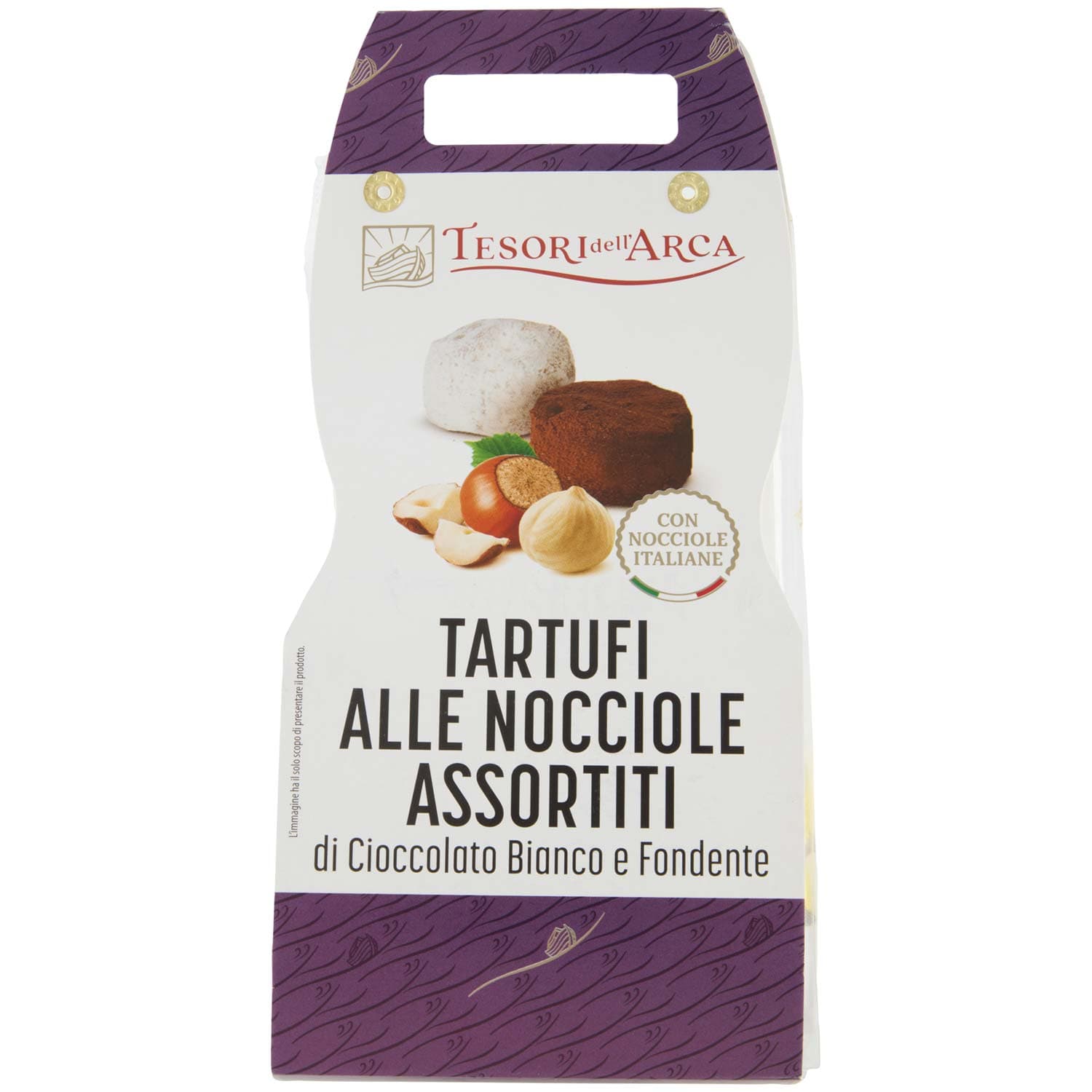 TESORI DELL'ARCA Tartufi alle Nocciole Assortiti di Cioccolato Bianco e Fondente 160 g – immagine 2