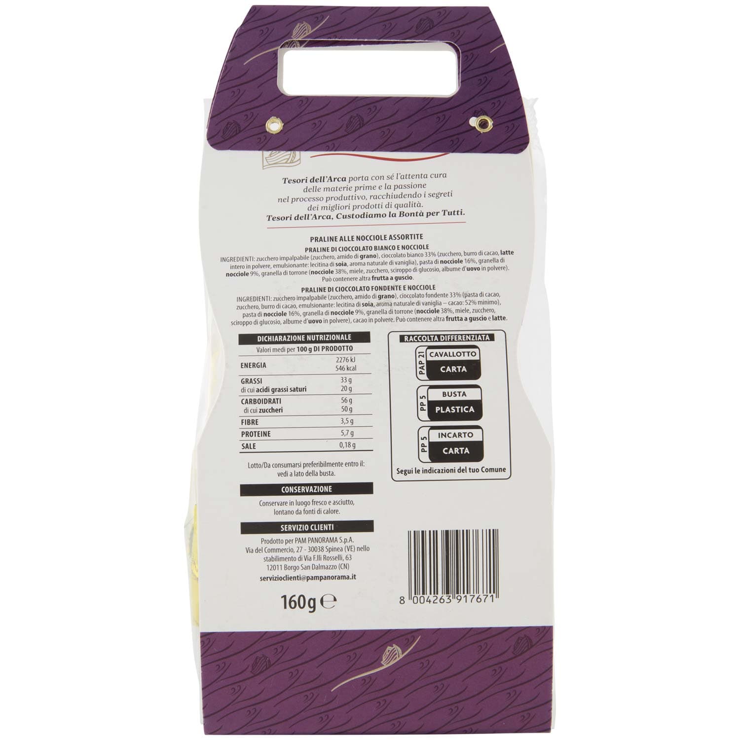 TESORI DELL'ARCA Tartufi alle Nocciole Assortiti di Cioccolato Bianco e Fondente 160 g – immagine 4