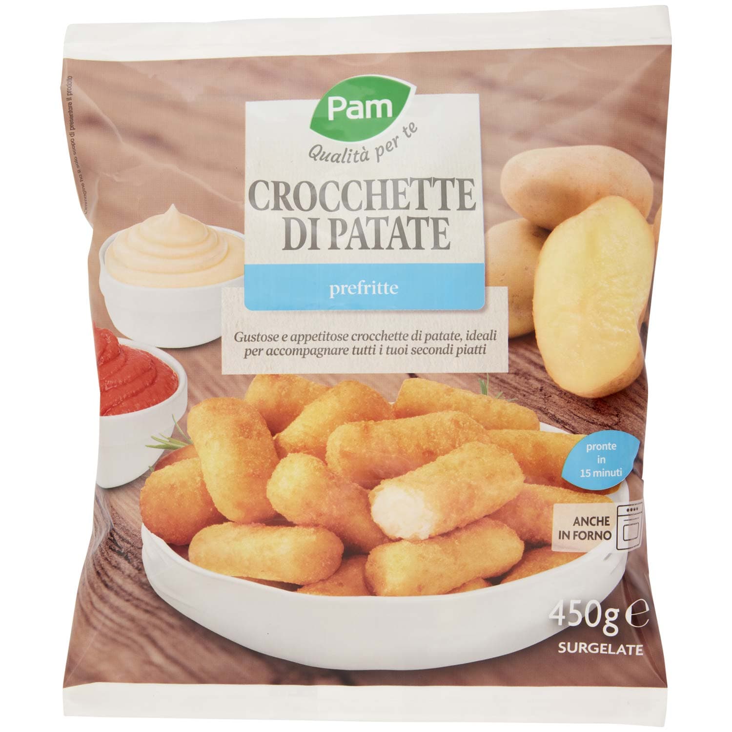 PAM Qualità per te Crocchette di Patate prefritte Surgelate 450 g – immagine 2