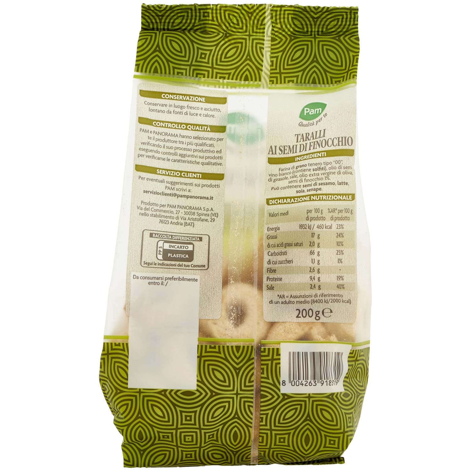 PAM Qualità per te Taralli ai Semi di Finocchio 200 g – immagine 4
