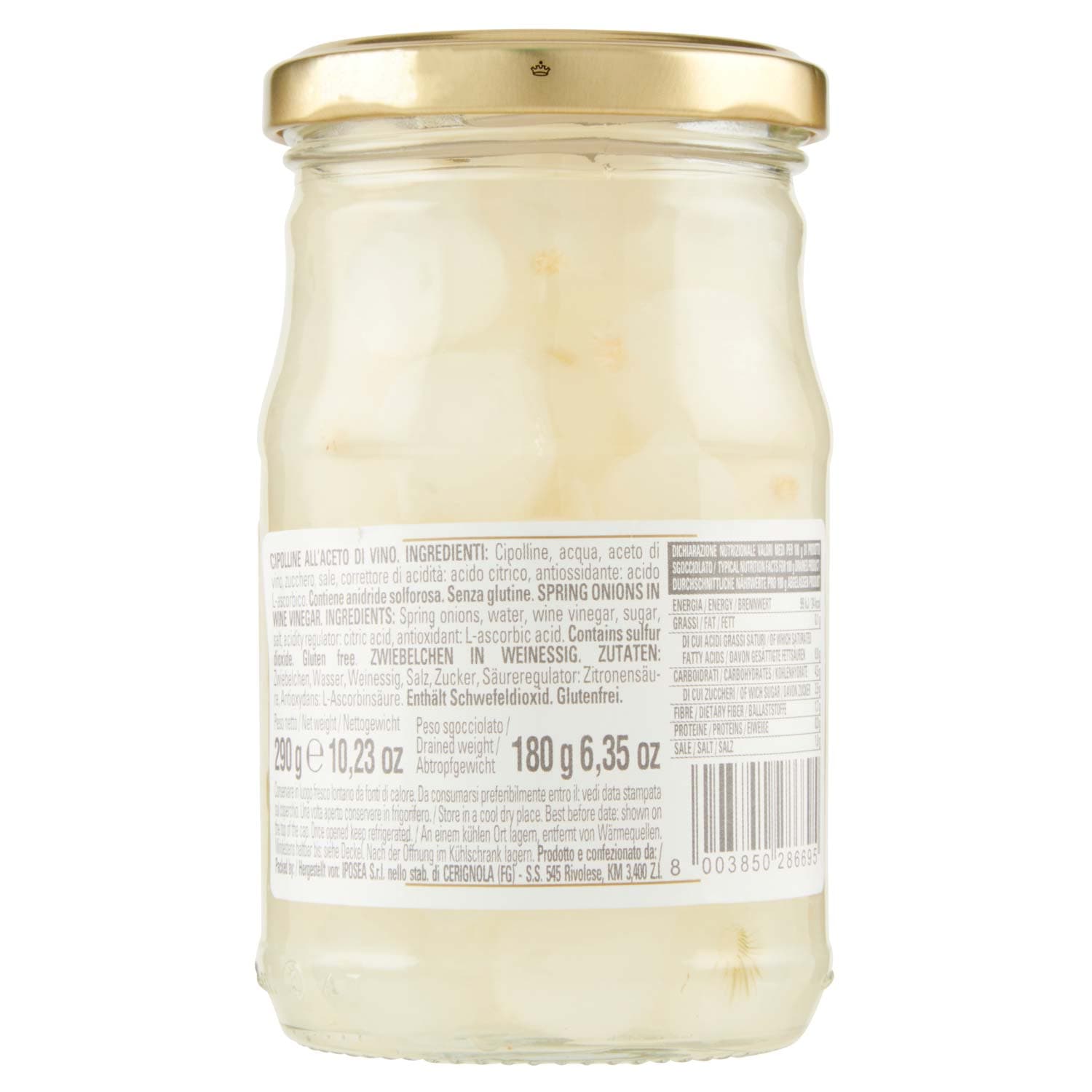 Iposea Cipolline all'aceto di vino 290 g – immagine 4