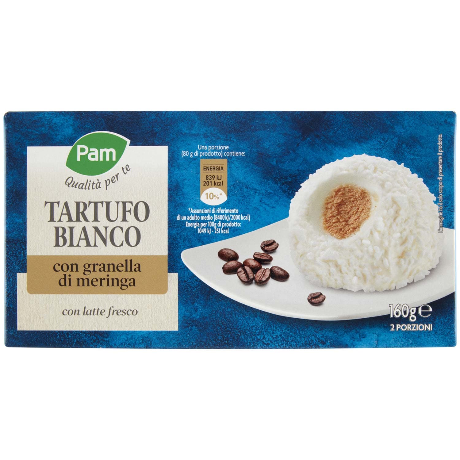 PAM Qualità per te Tartufo Bianco con granella di meringa 2 x 80 g – immagine 2