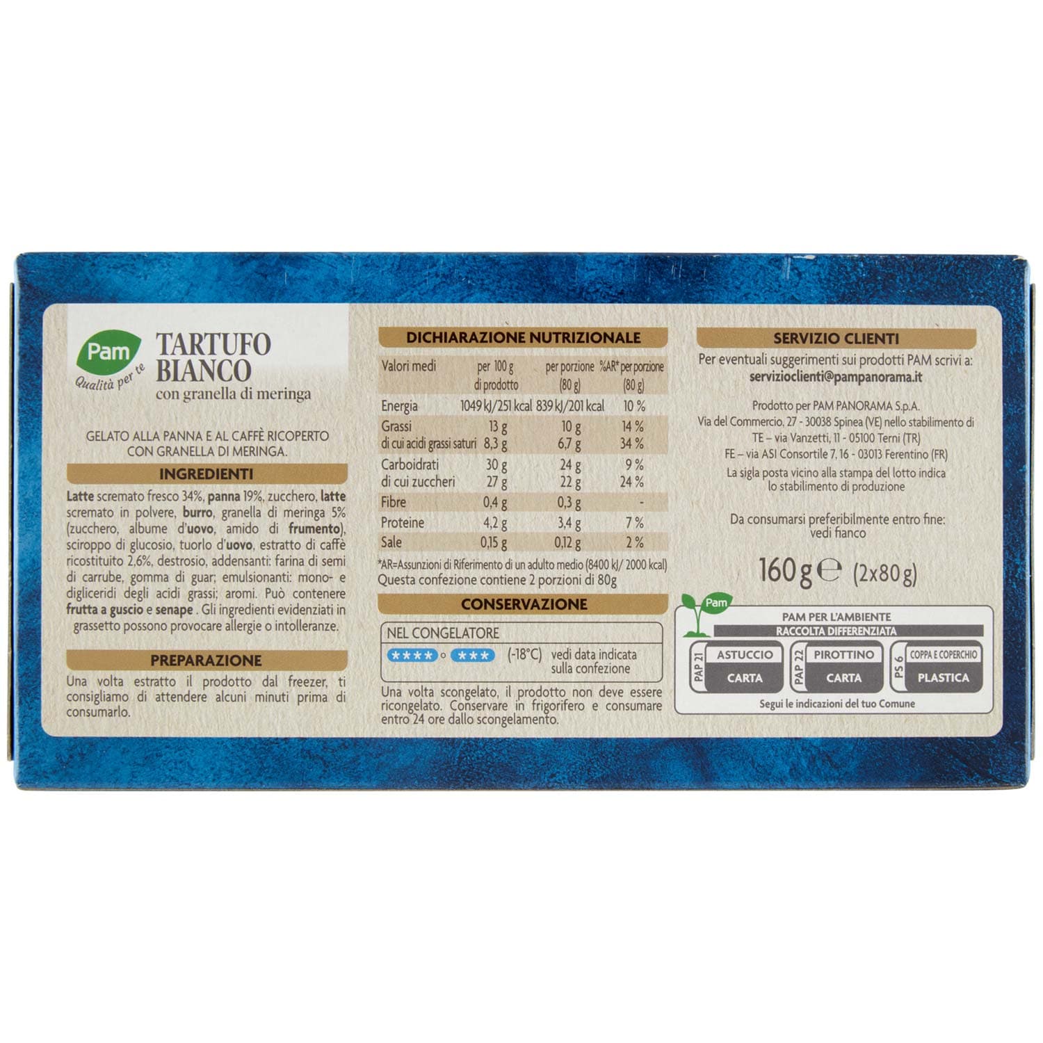 PAM Qualità per te Tartufo Bianco con granella di meringa 2 x 80 g – immagine 4