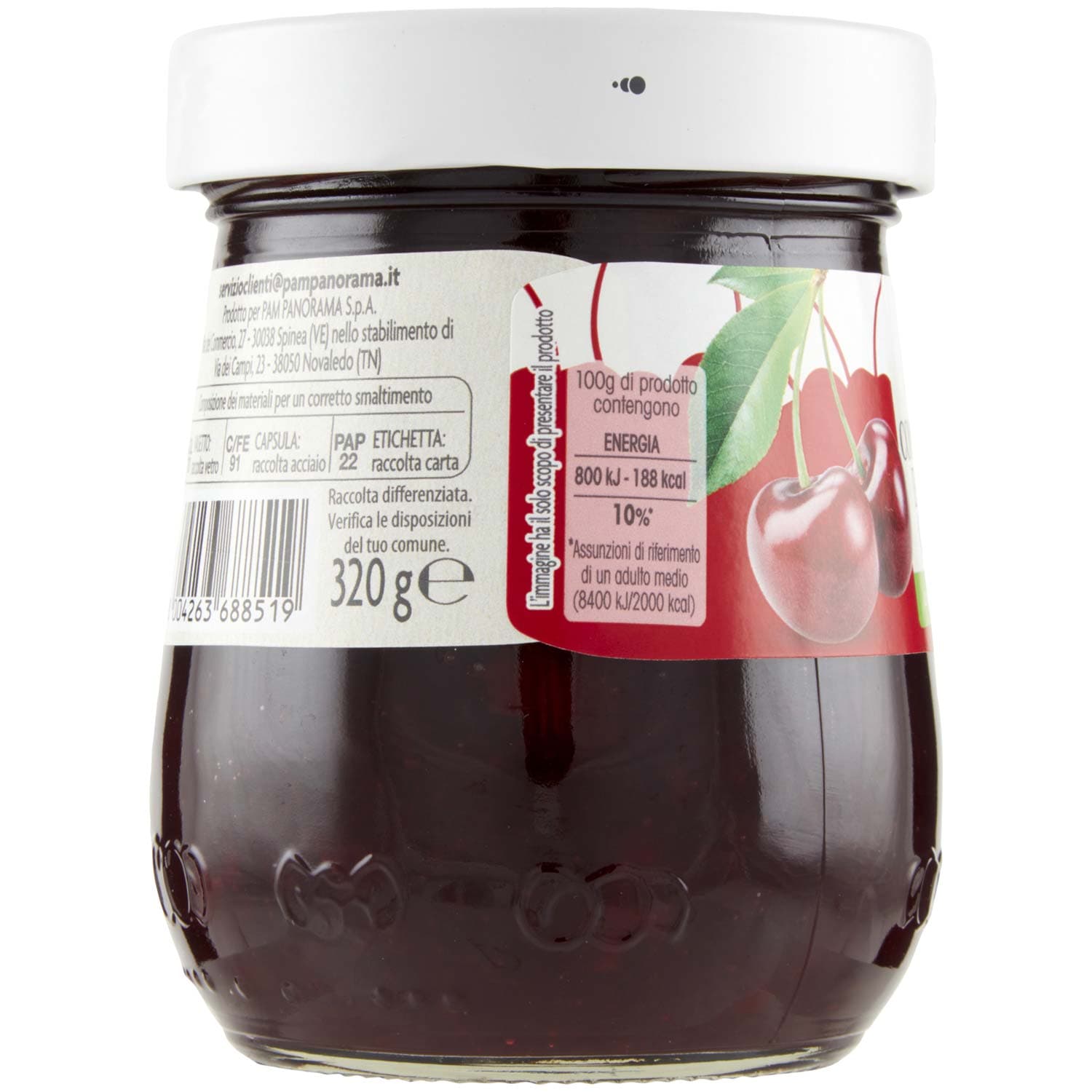 PAM Qualità per te Confettura Extra di ciliegie 320 g – immagine 3