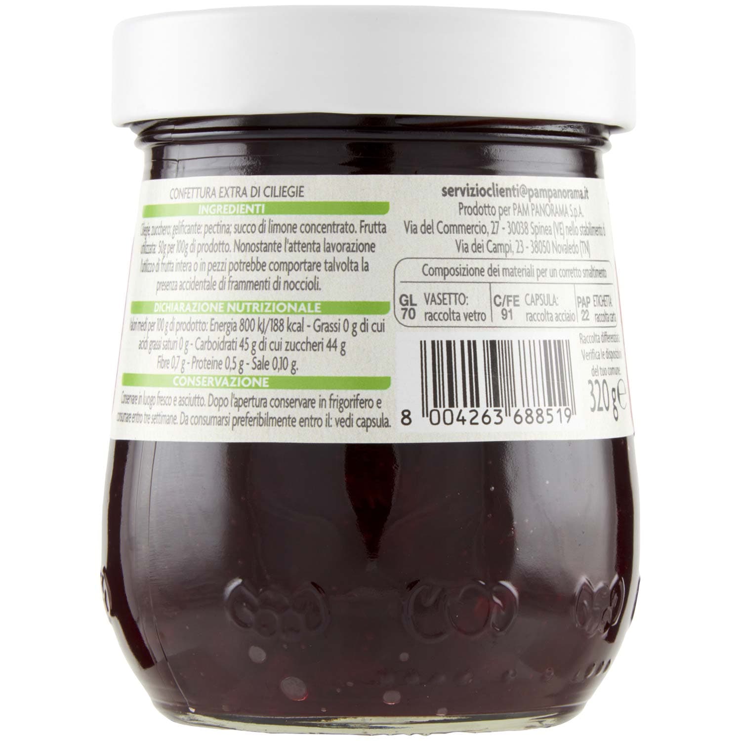 PAM Qualità per te Confettura Extra di ciliegie 320 g – immagine 4