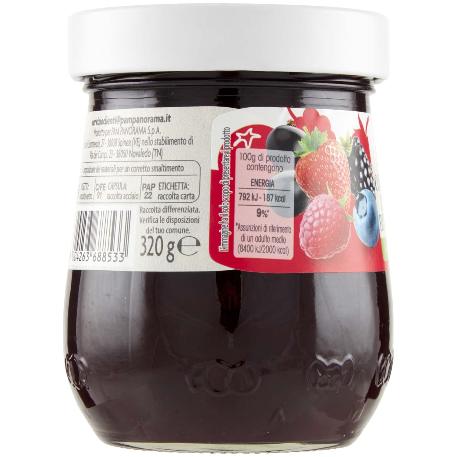 PAM Qualità per te Confettura Extra di frutti di bosco 320 g – immagine 3