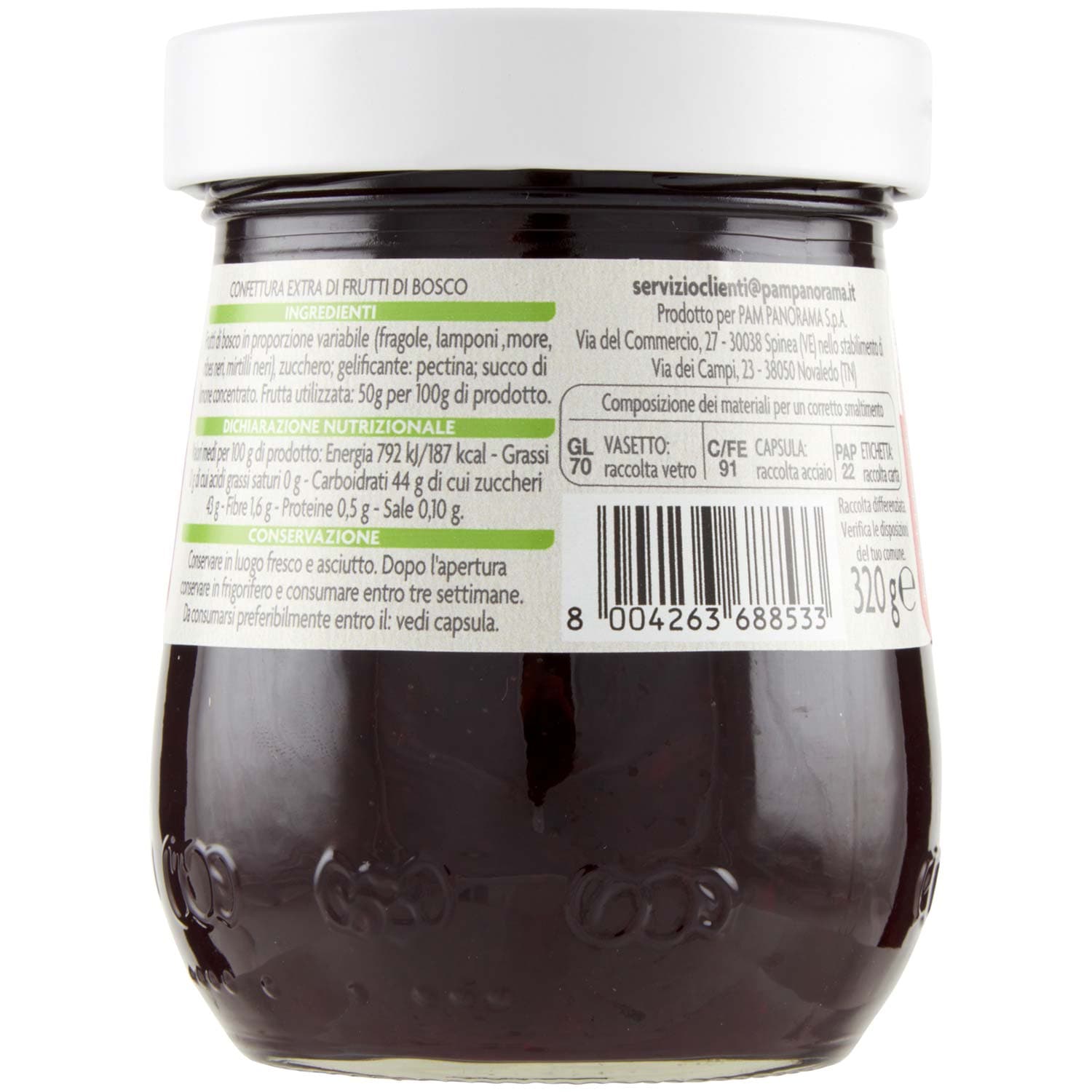 PAM Qualità per te Confettura Extra di frutti di bosco 320 g – immagine 4