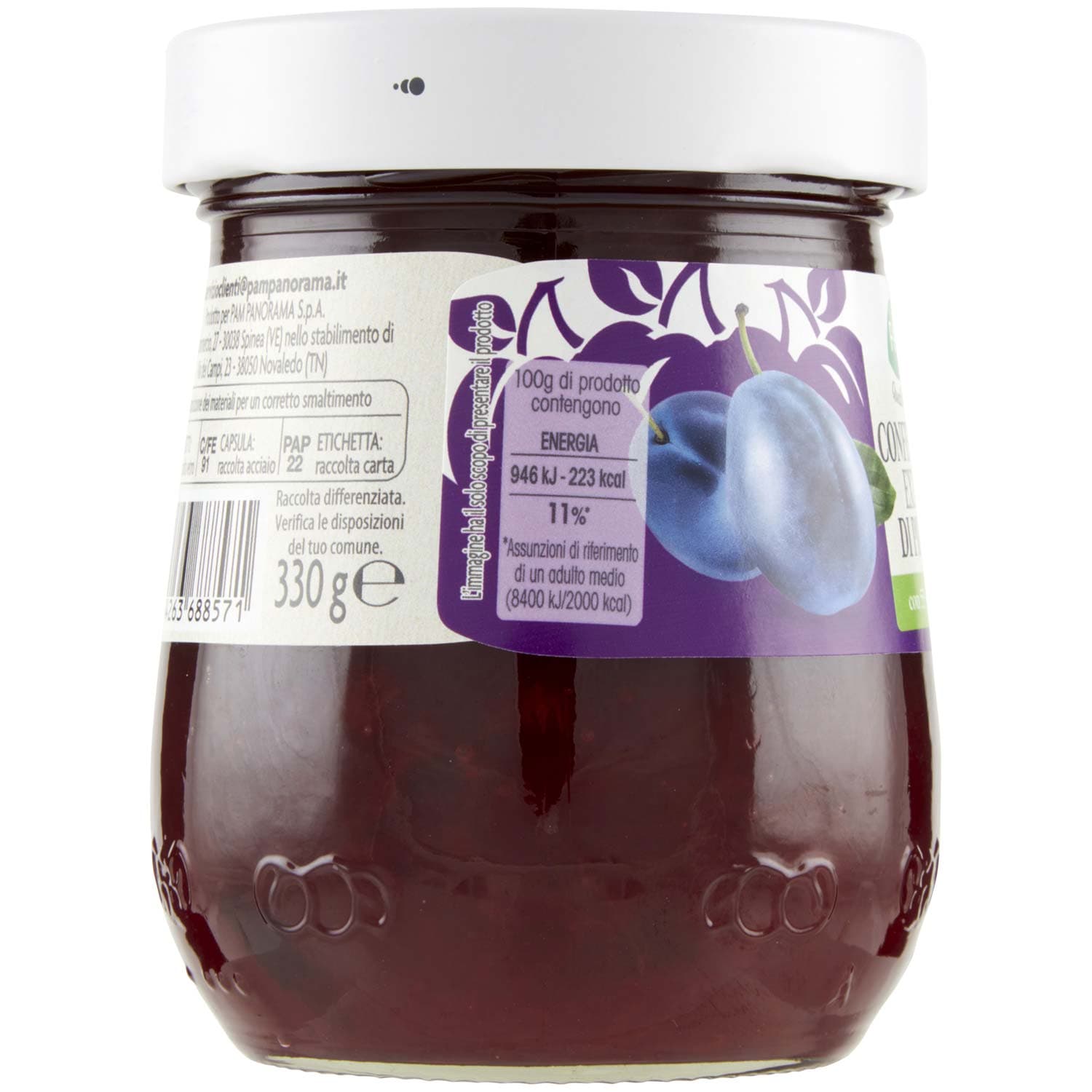 PAM PANORAMA Prugna Confettura extra 330 g – immagine 3