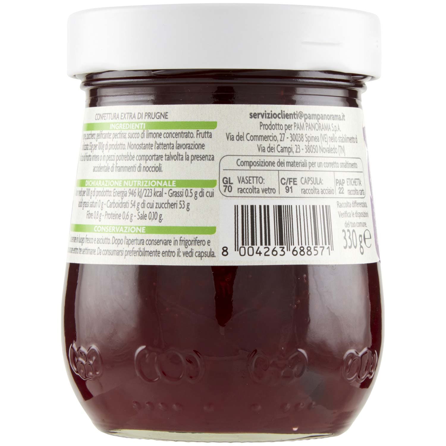 PAM PANORAMA Prugna Confettura extra 330 g – immagine 4