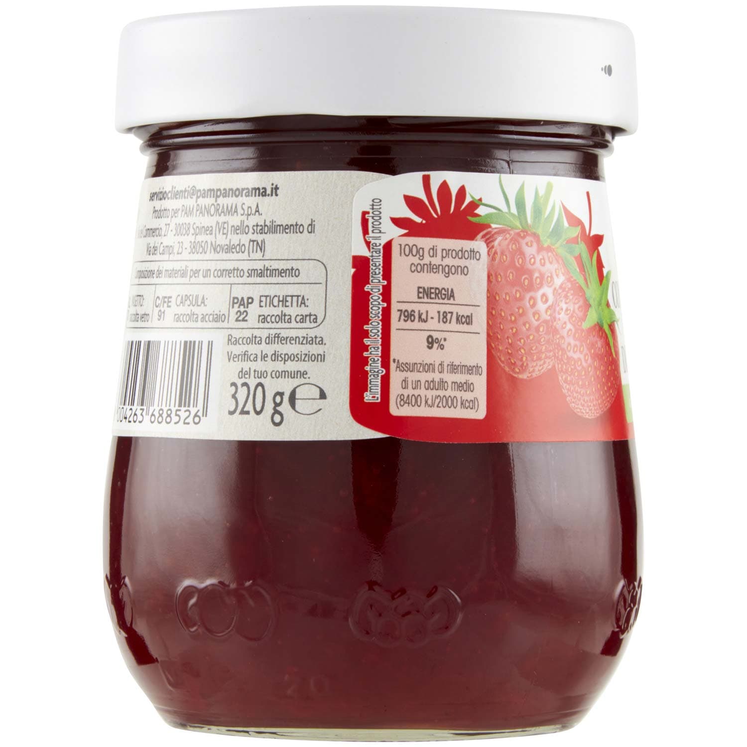 PAM Qualità per te Confettura Extra di fragole 320 g – immagine 3