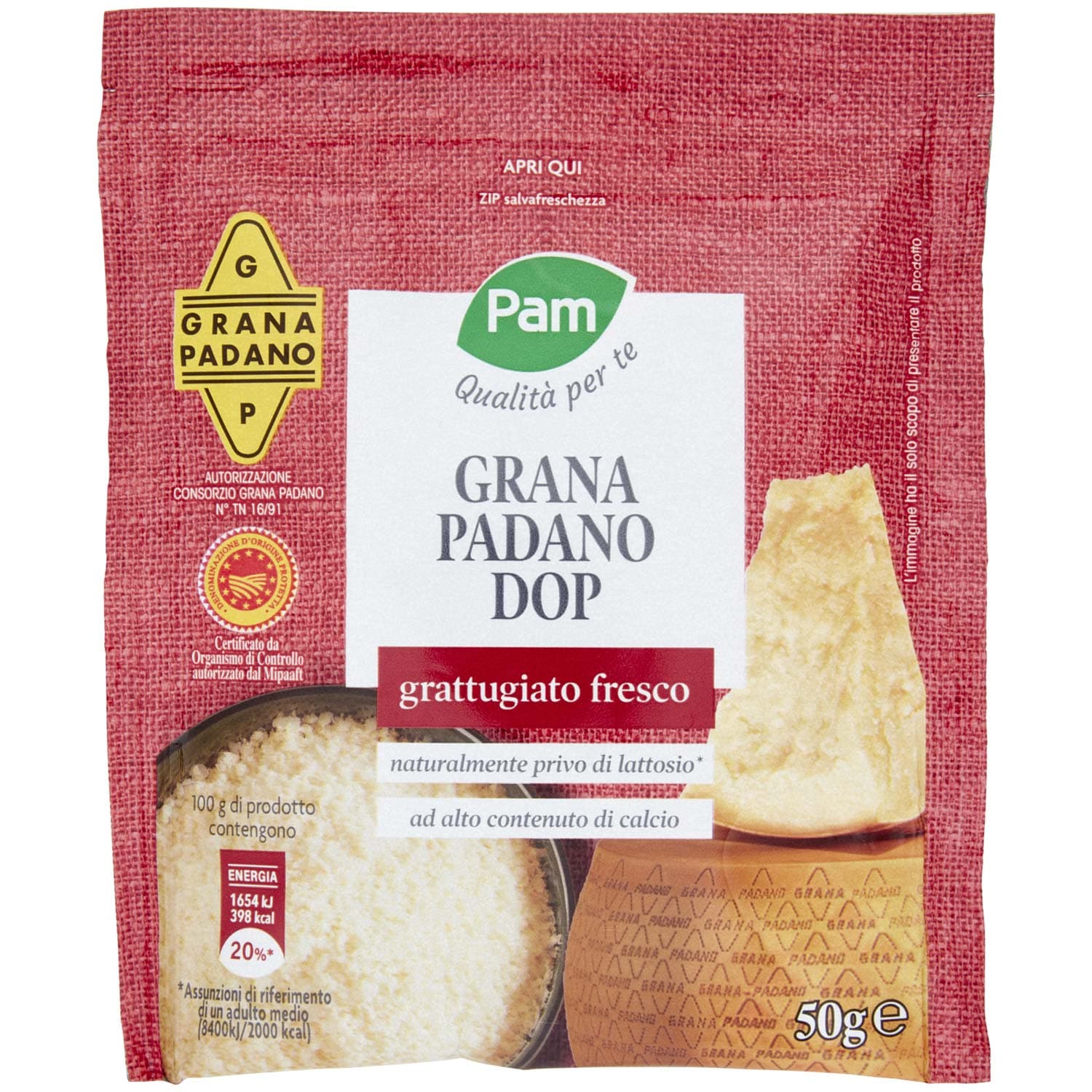 PAM PANORAMA Grana Padano D.O.P. grattugiato 50 g – immagine 2