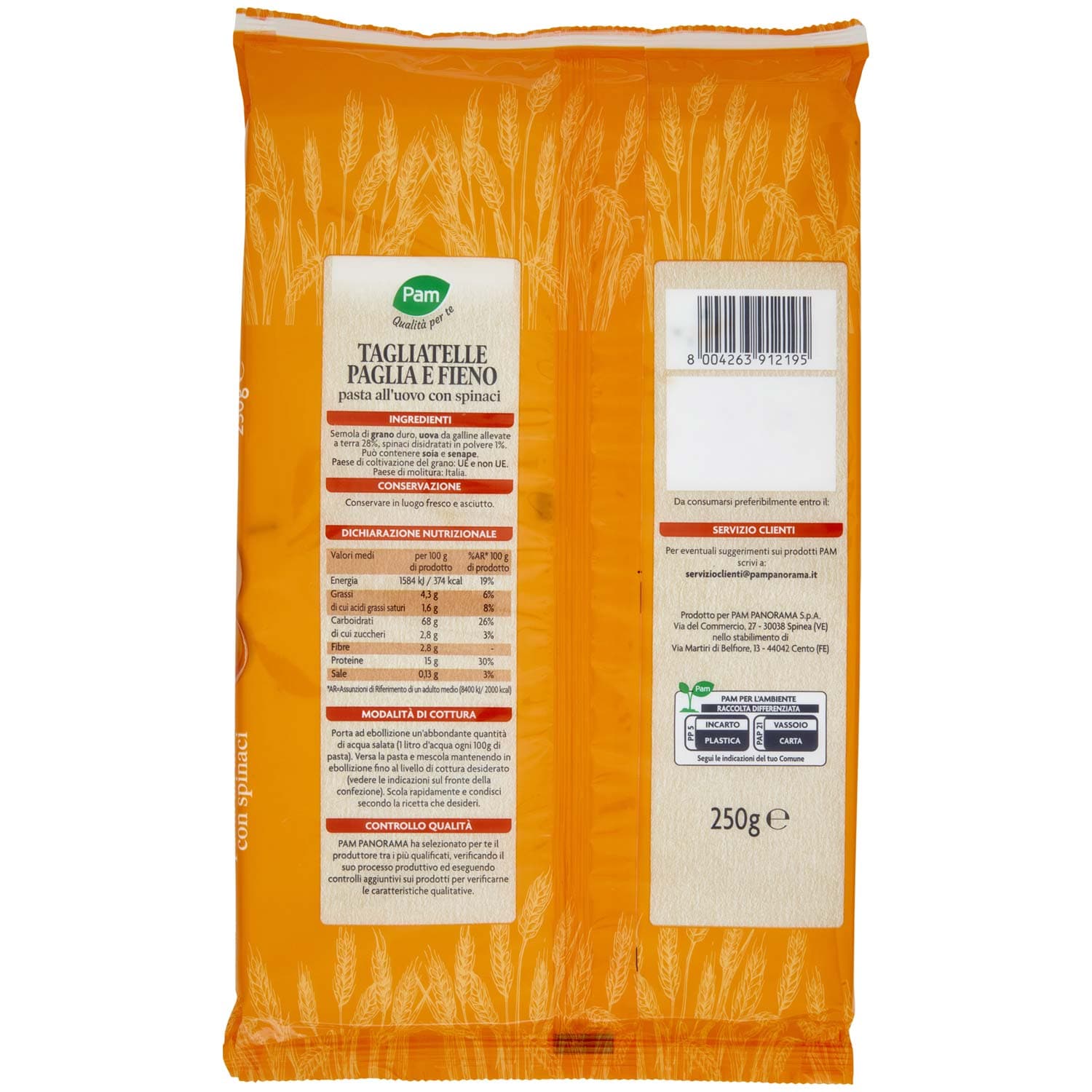 PAM Qualità per te Tagliatelle Paglia e Fieno 250 g – immagine 4