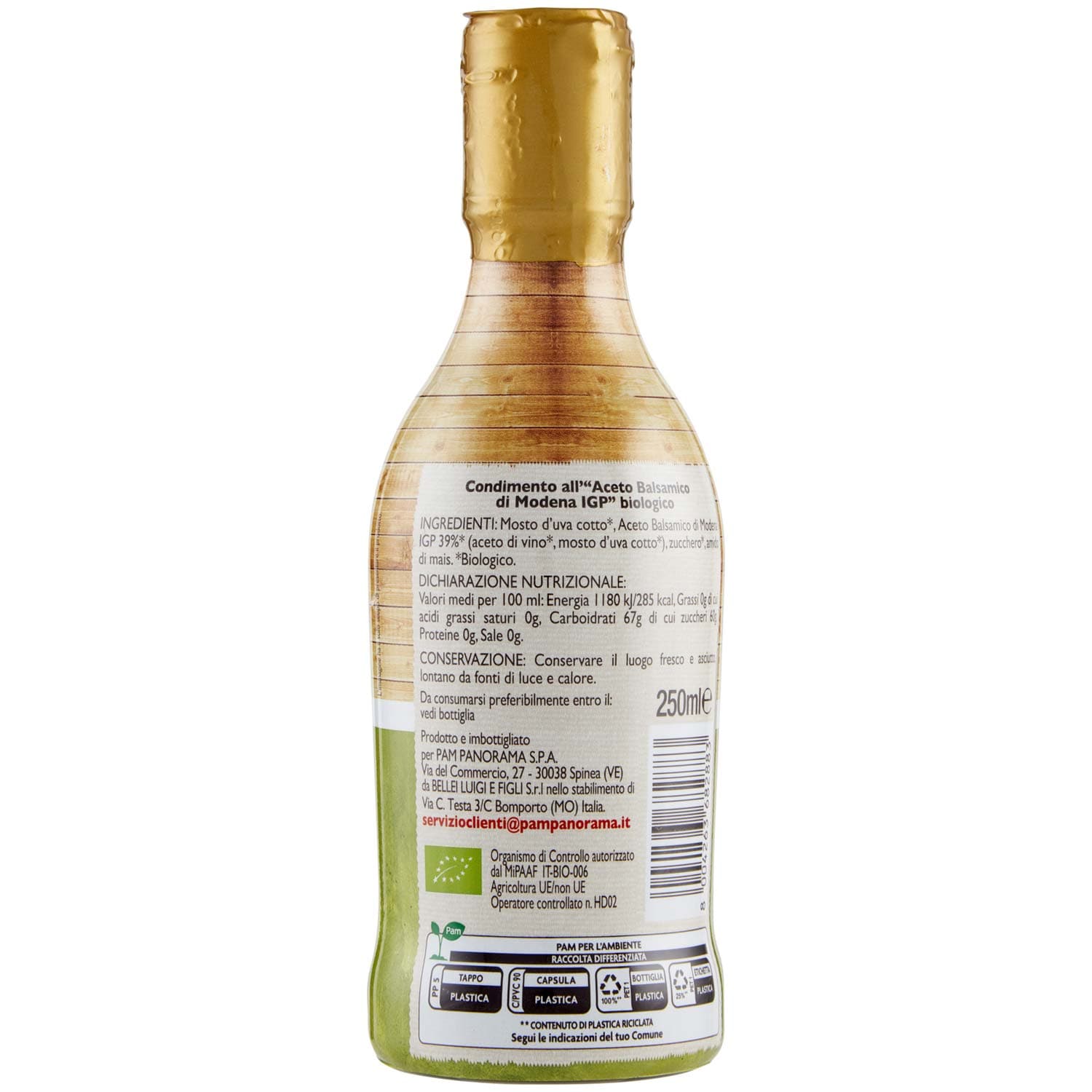 BIO Crema all'Aceto Balsamico di Modena IGP" Biologica 250 ml – immagine 4