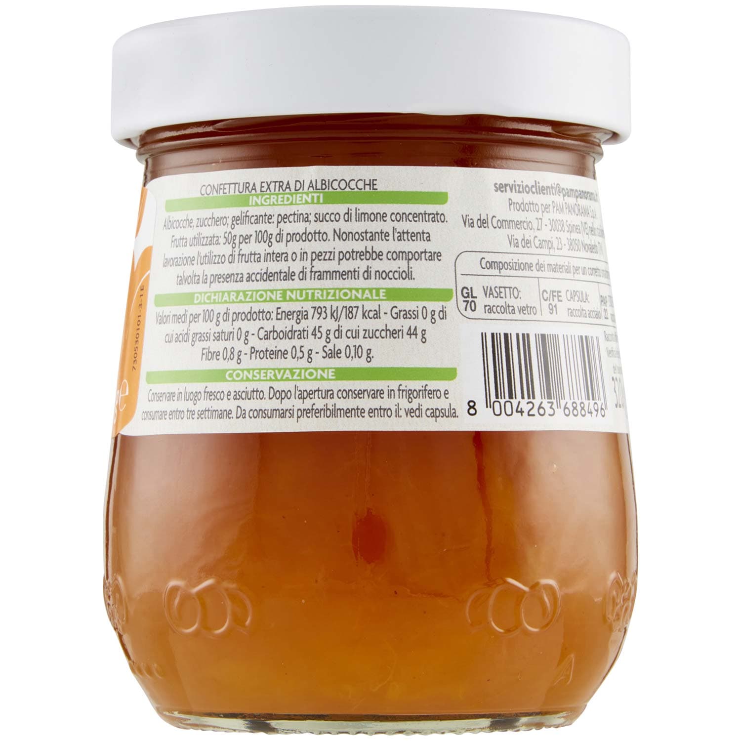PAM Qualità per te Confettura Extra di albicocche 320 g – immagine 4