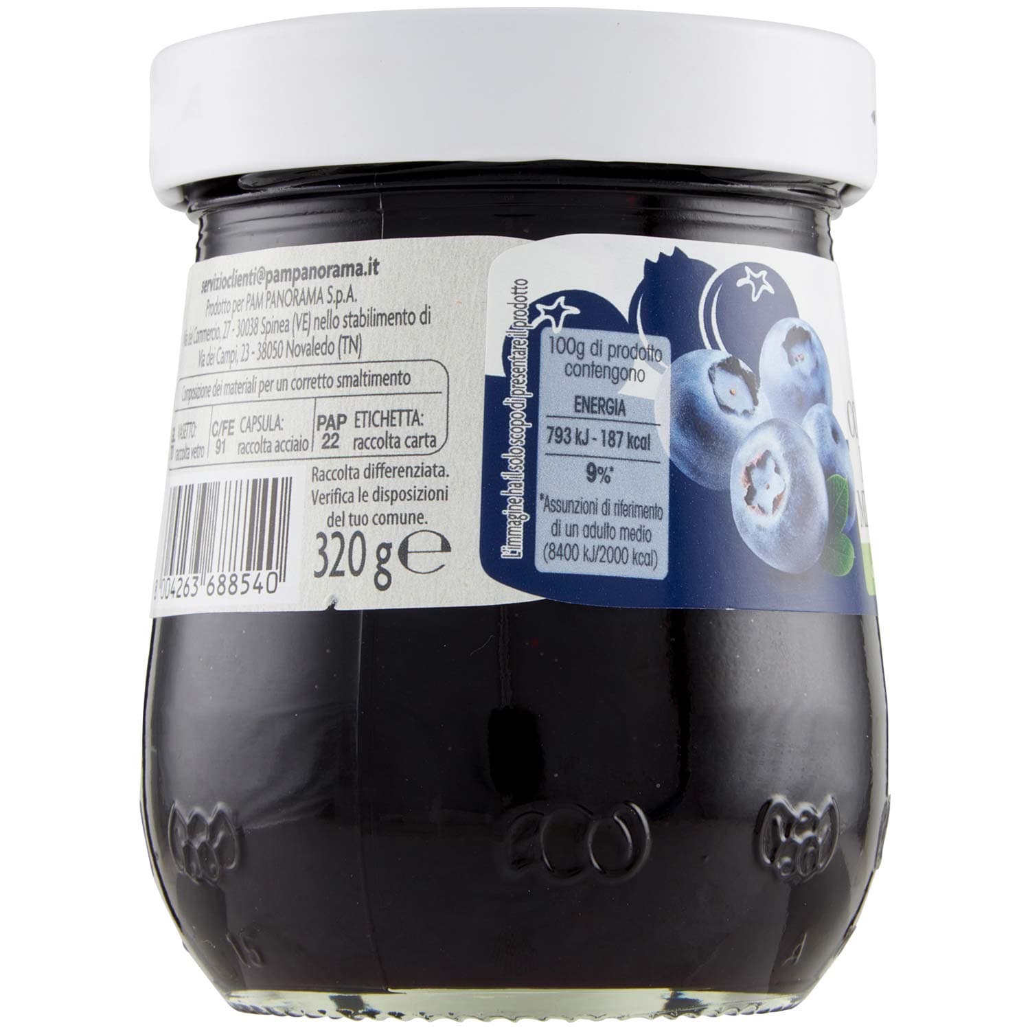 PAM Qualità per te Confettura Extra di mirtilli neri 320 g – immagine 3