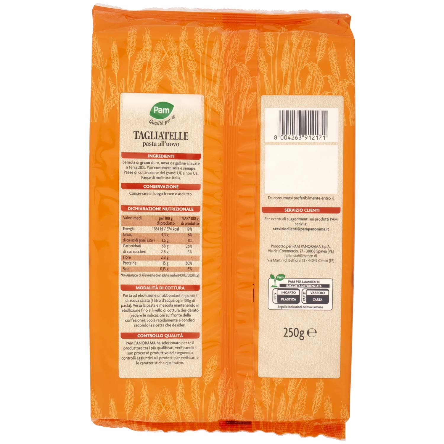 PAM Qualità per te Tagliatelle pasta all'uovo 250 g – immagine 4