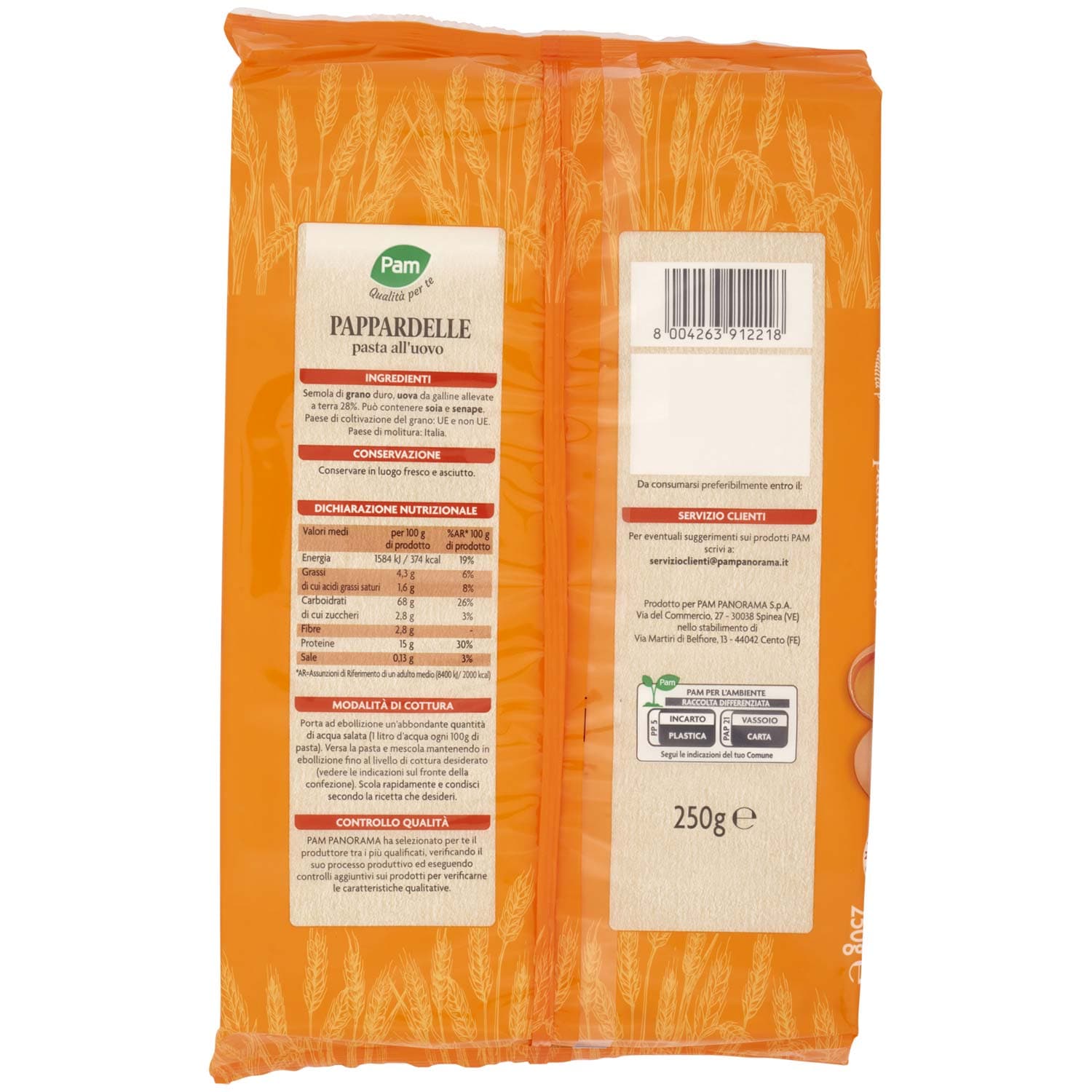 PAM Qualità per te Pappardelle pasta all'uovo 250 g – immagine 4