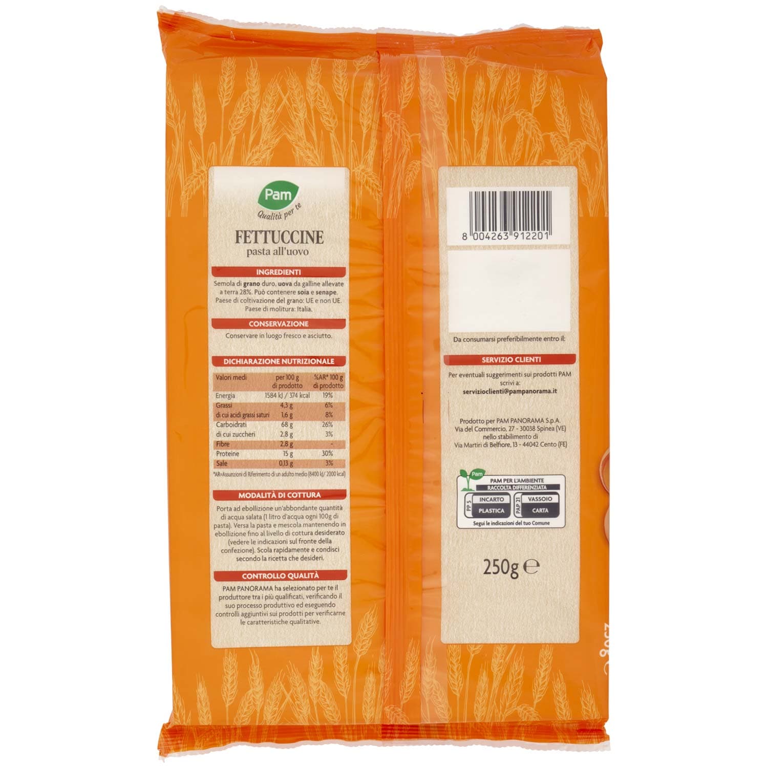 PAM Qualità per te Fettuccine pasta all'uovo 250 g – immagine 4