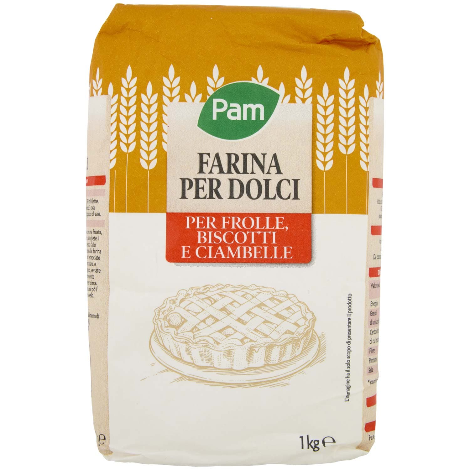 PAM Farina per Dolci per Frolle, Biscotti e Ciambelle 1 kg – immagine 2
