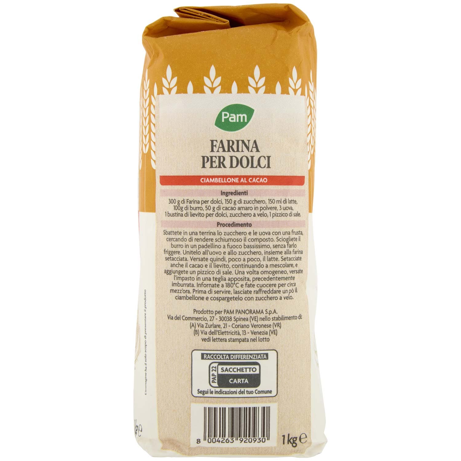 PAM Farina per Dolci per Frolle, Biscotti e Ciambelle 1 kg – immagine 3