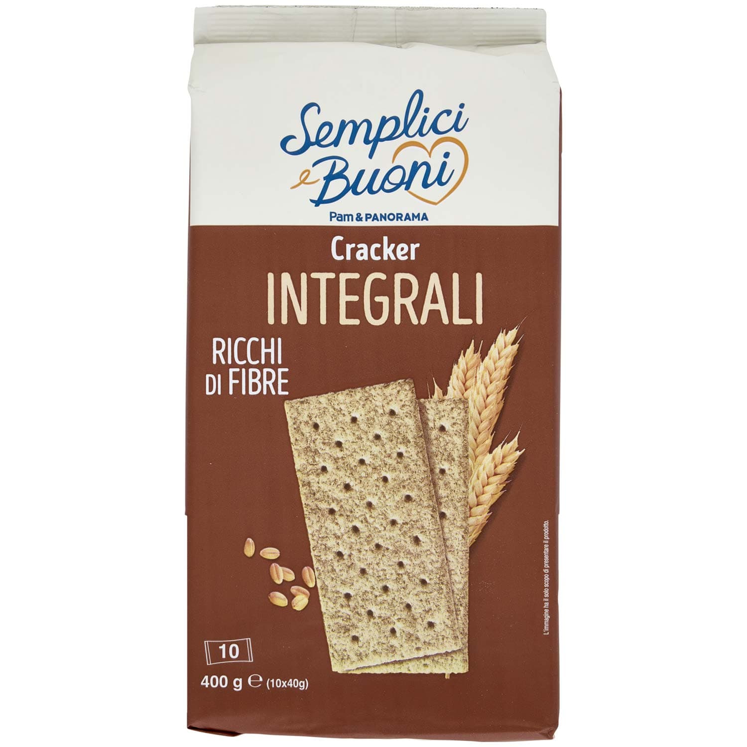 SEMPLICI E BUONI Cracker Integrali 10 x 40 g – immagine 2