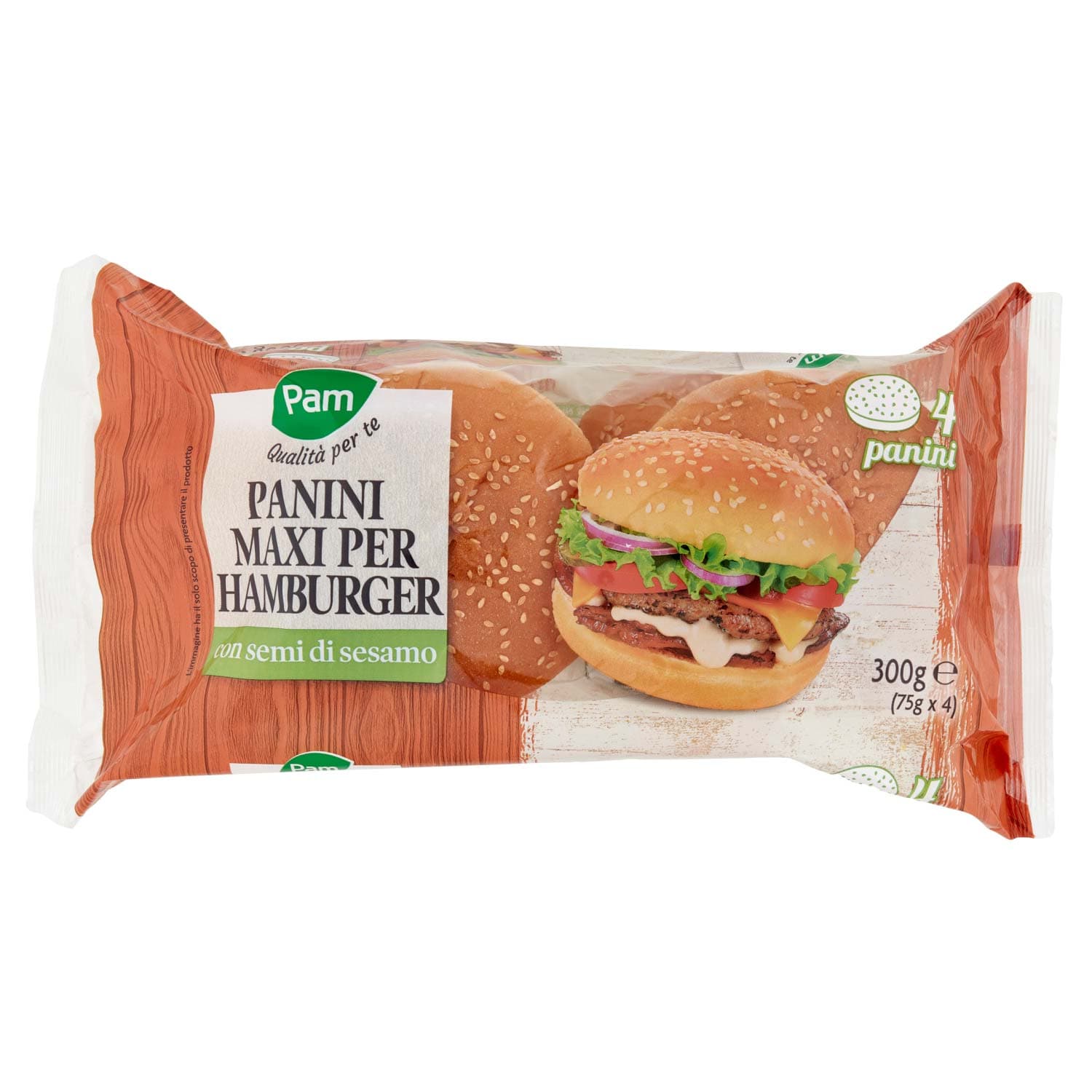 PAM Qualità per te Panini Maxi per Hamburger 4 x 75 g – immagine 2