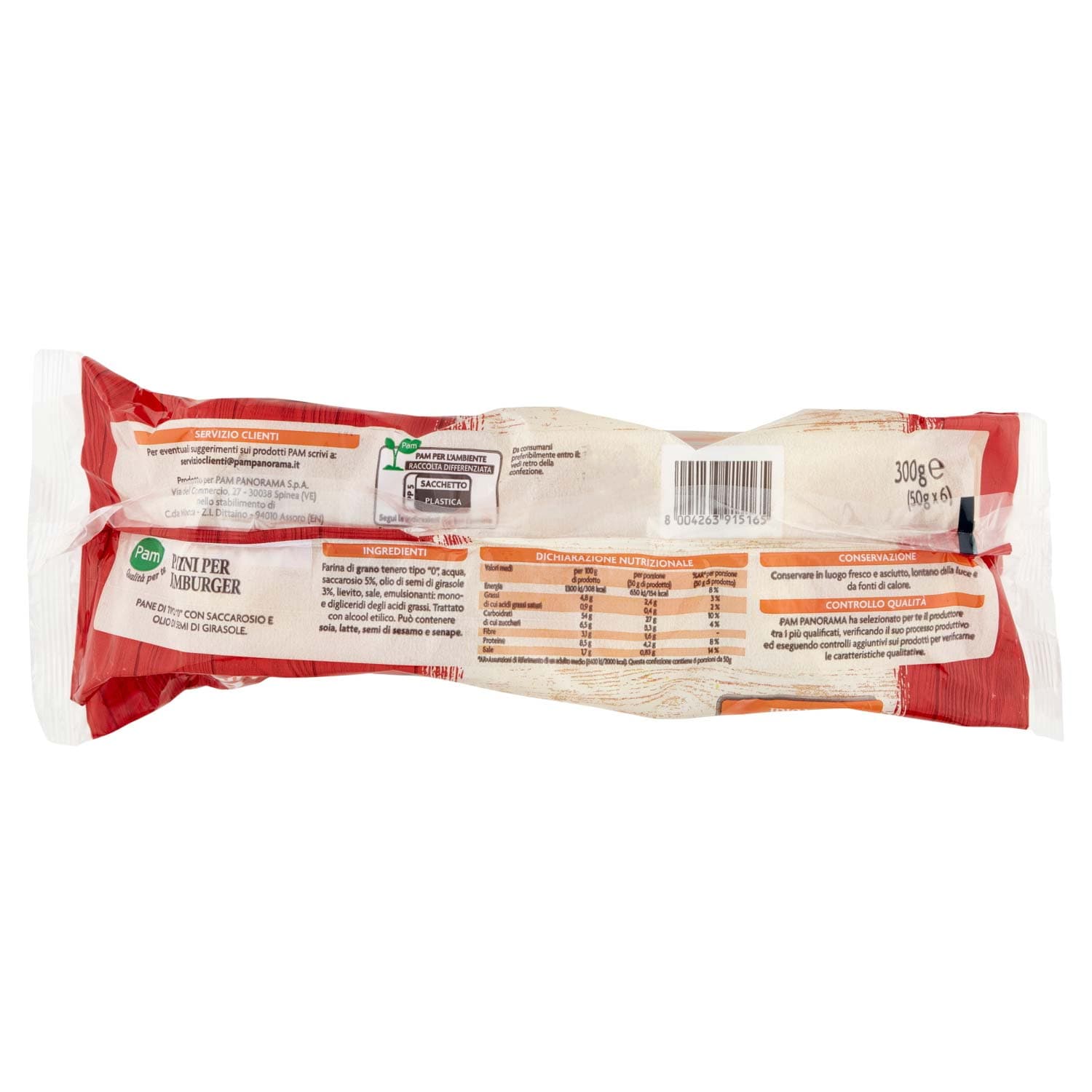 PAM Qualità per te Panini per Hamburger 6 x 50 g – immagine 4