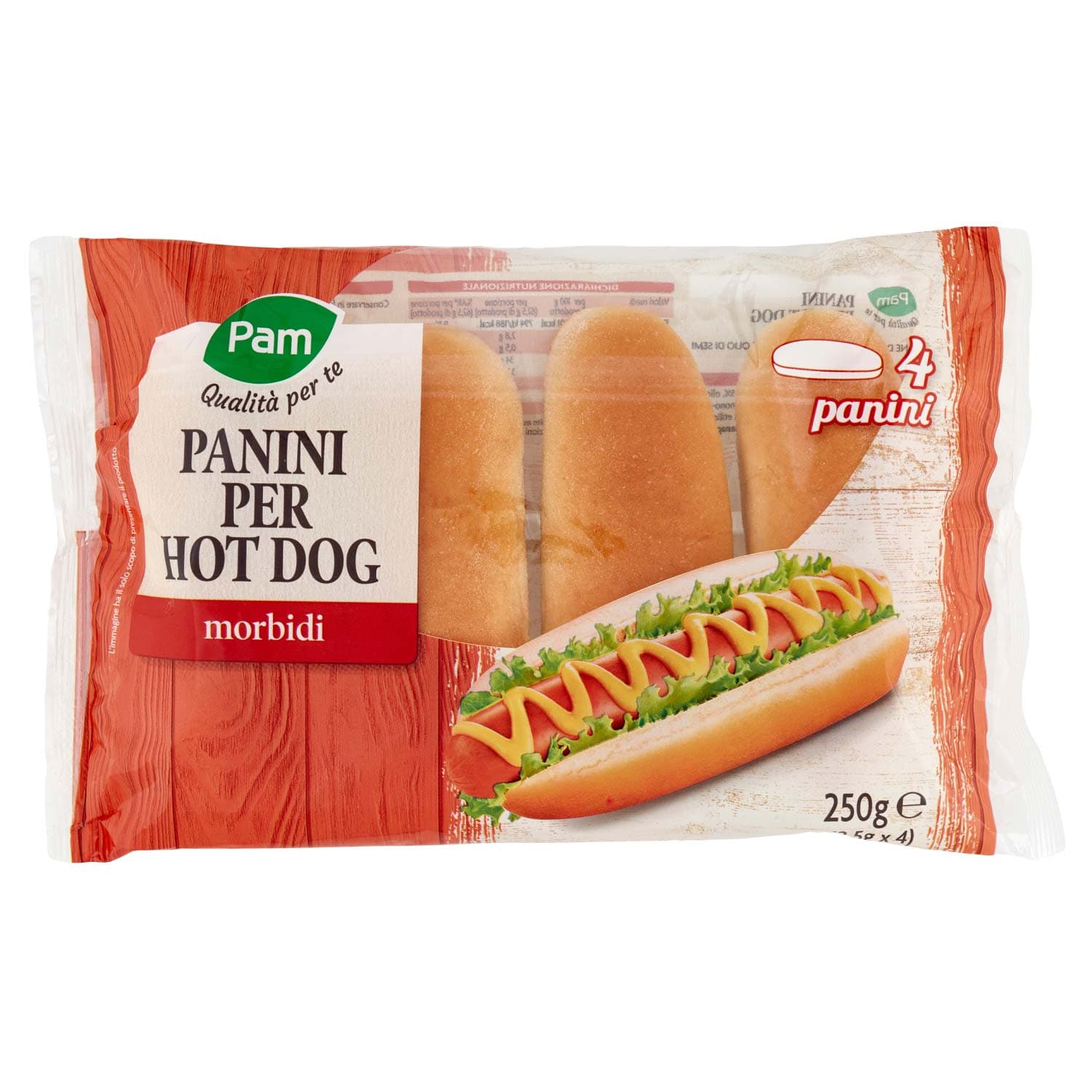 PAM Qualità per te Panini per Hot Dog 4 x 62,5 g – immagine 2