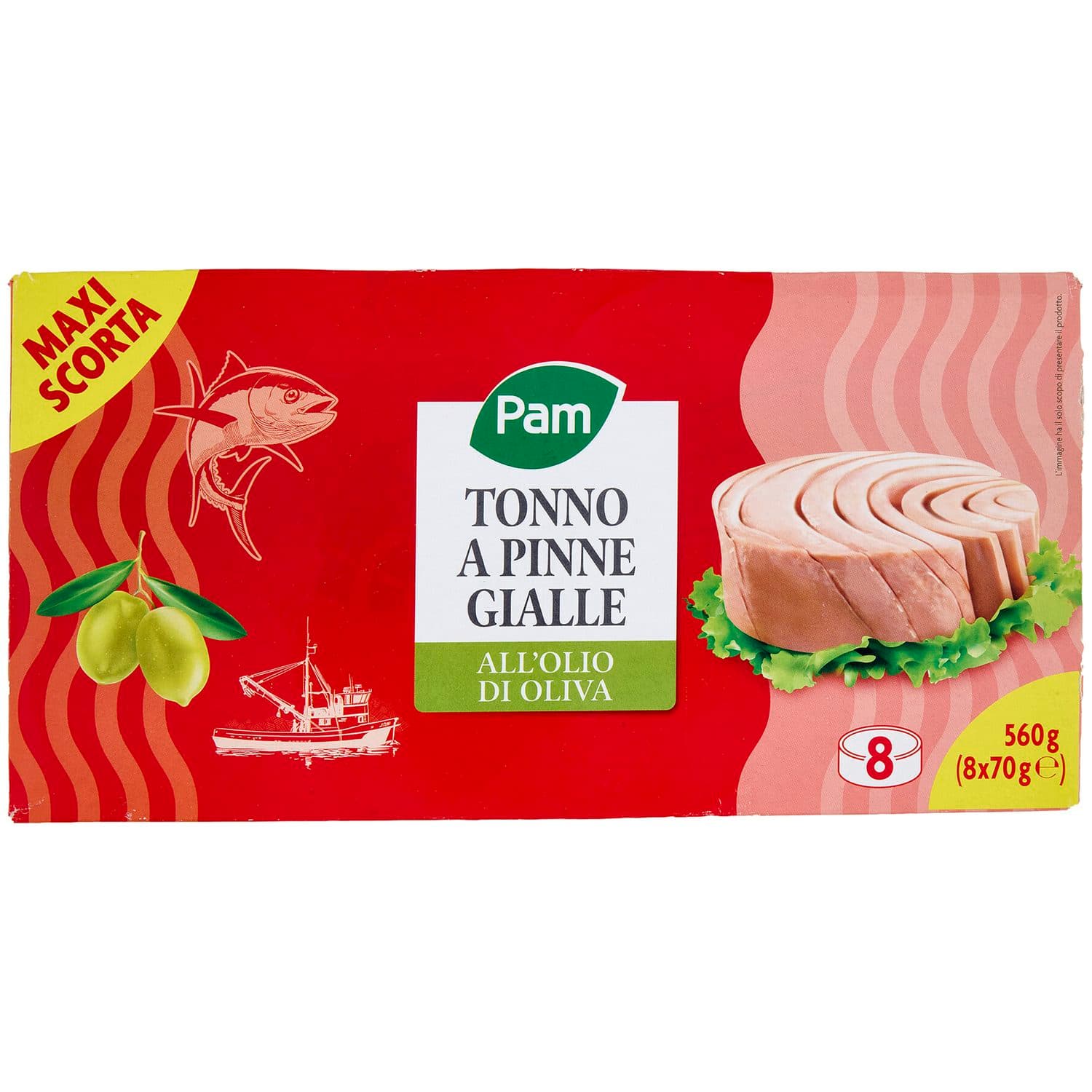 PAM Tonno a Pinne Gialle all'Olio di Oliva 8 x 70 g – immagine 3