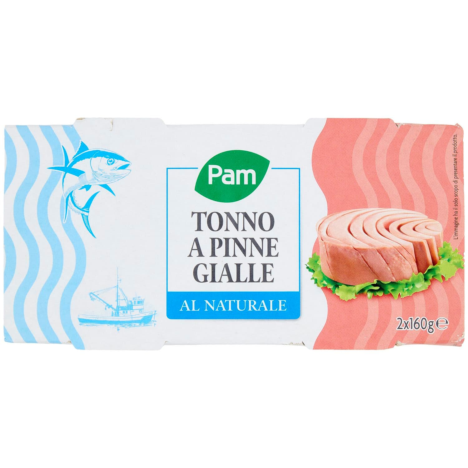PAM Tonno a Pinne Gialle al Naturale 2 x 160 g – immagine 3