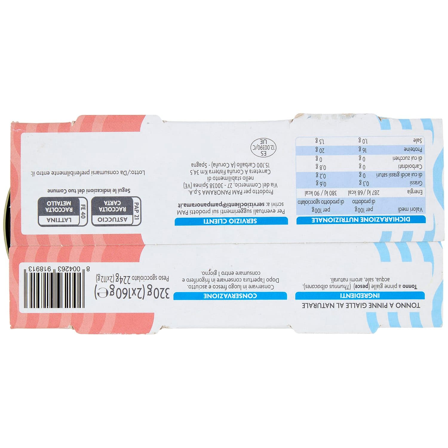 PAM Tonno a Pinne Gialle al Naturale 2 x 160 g – immagine 5