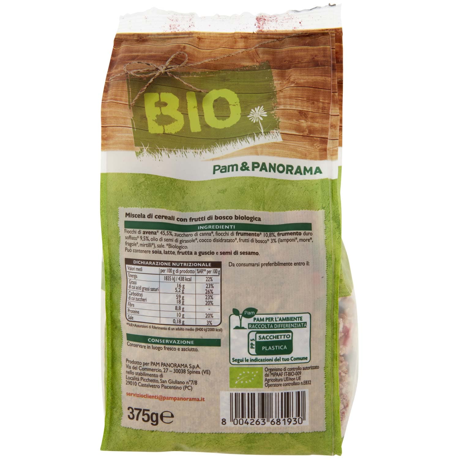 BIO Muesli croccante con frutti di bosco 375 g – immagine 4