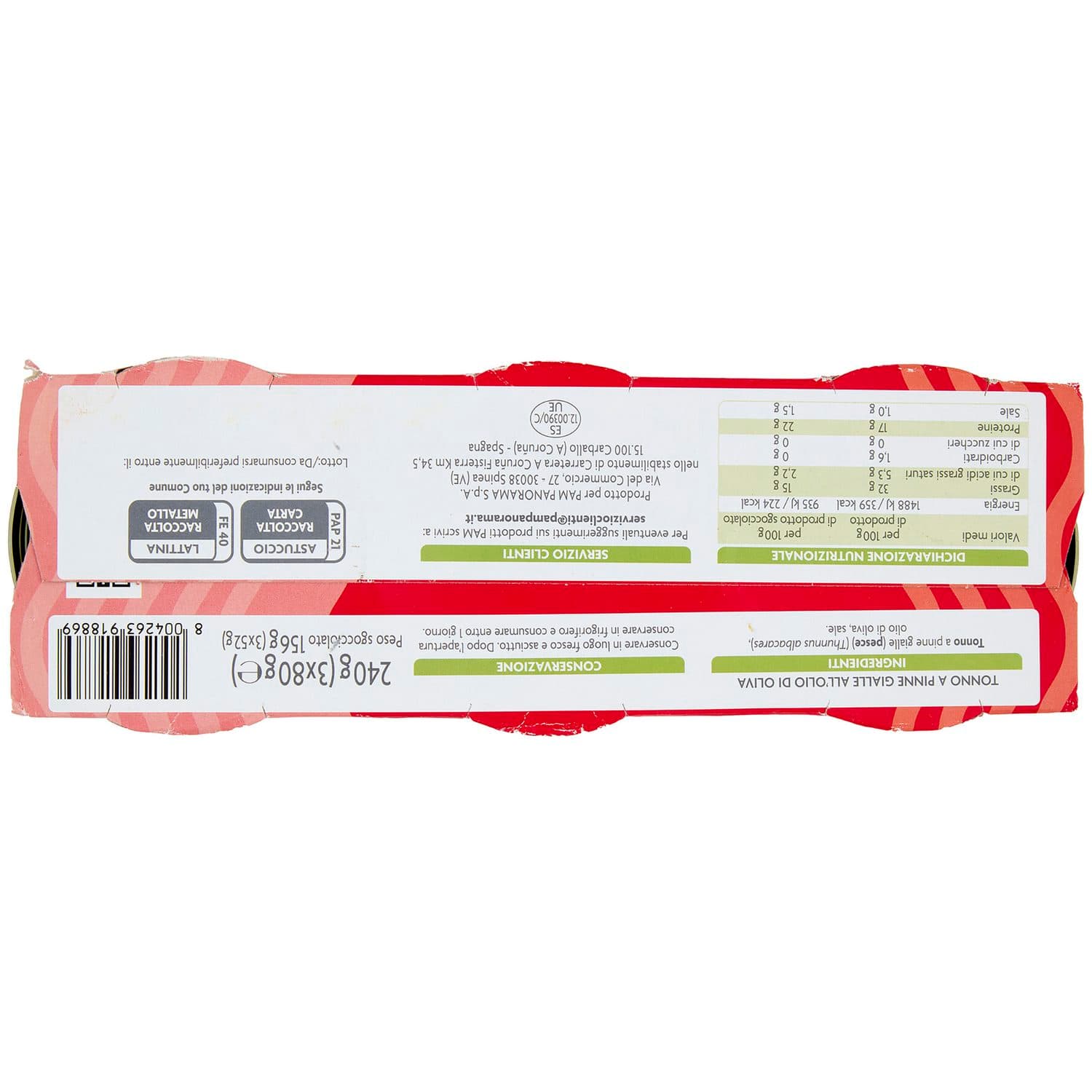 PAM Tonno a Pinne Gialle all'Olio di Oliva 3 x 80 g – immagine 5
