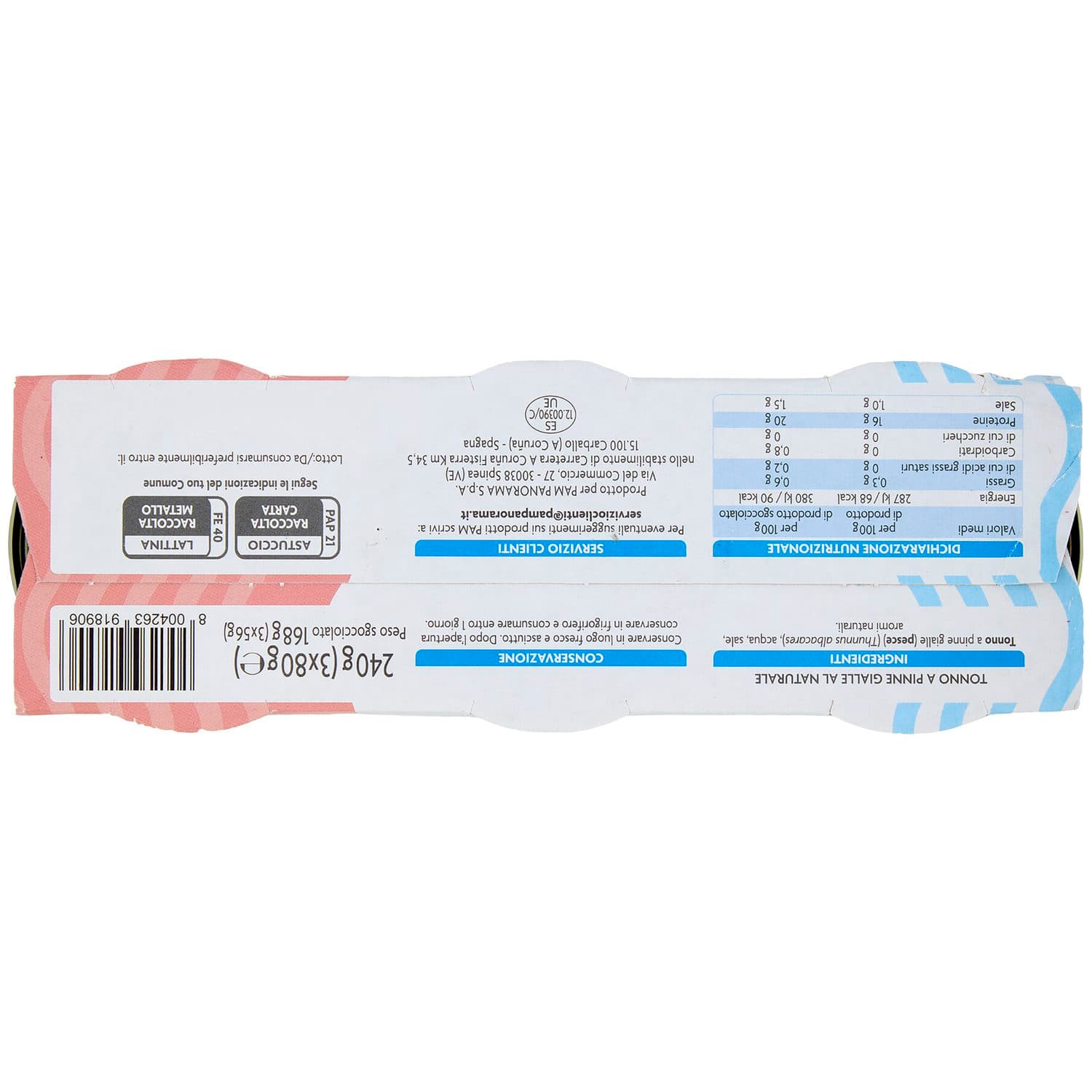 PAM Tonno a Pinne Gialle al Naturale 3 x 80 g – immagine 5