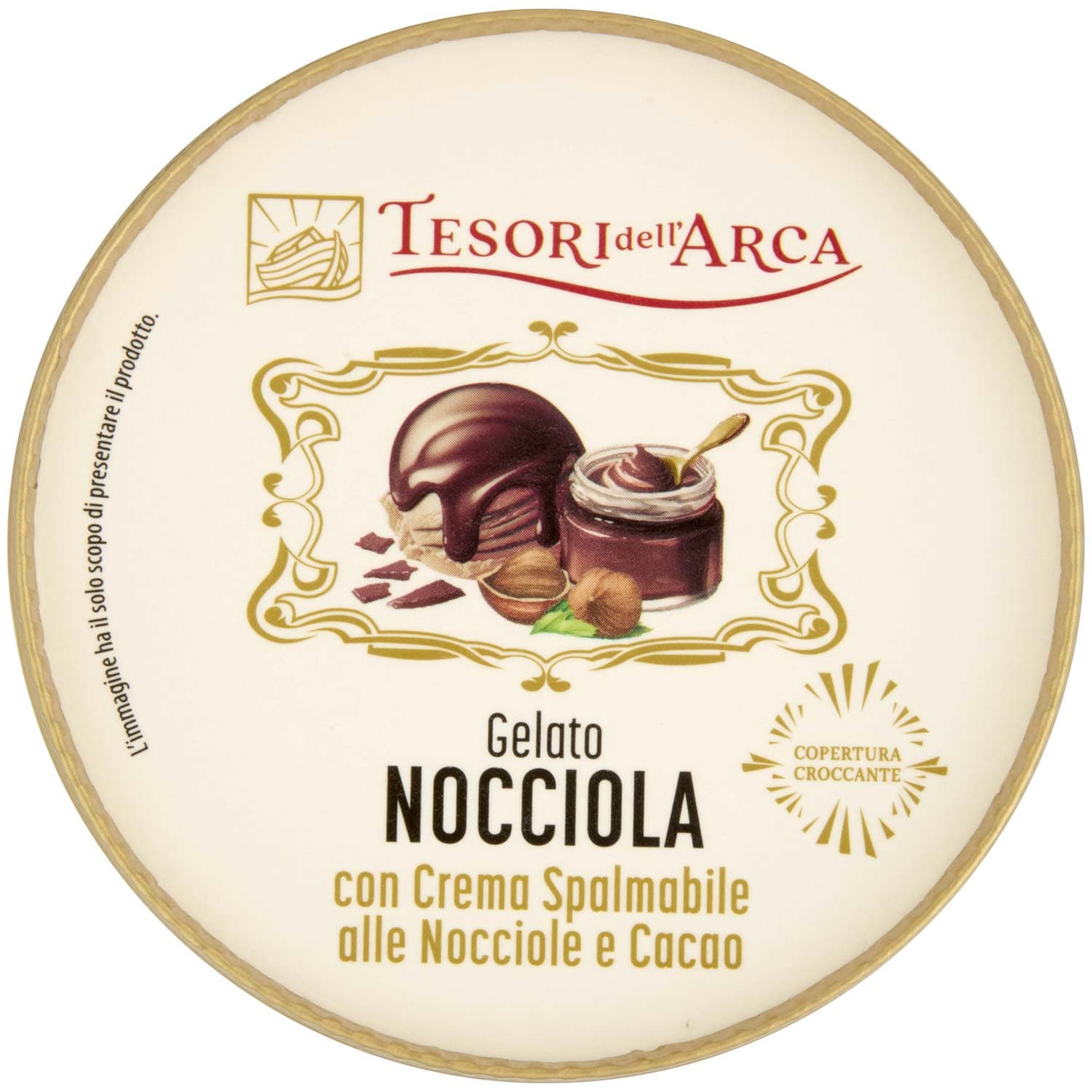 TESORI DELL'ARCA Gelato Nocciola con Crema Spalmabile alle Nocciole e Cacao 230 g – immagine 6