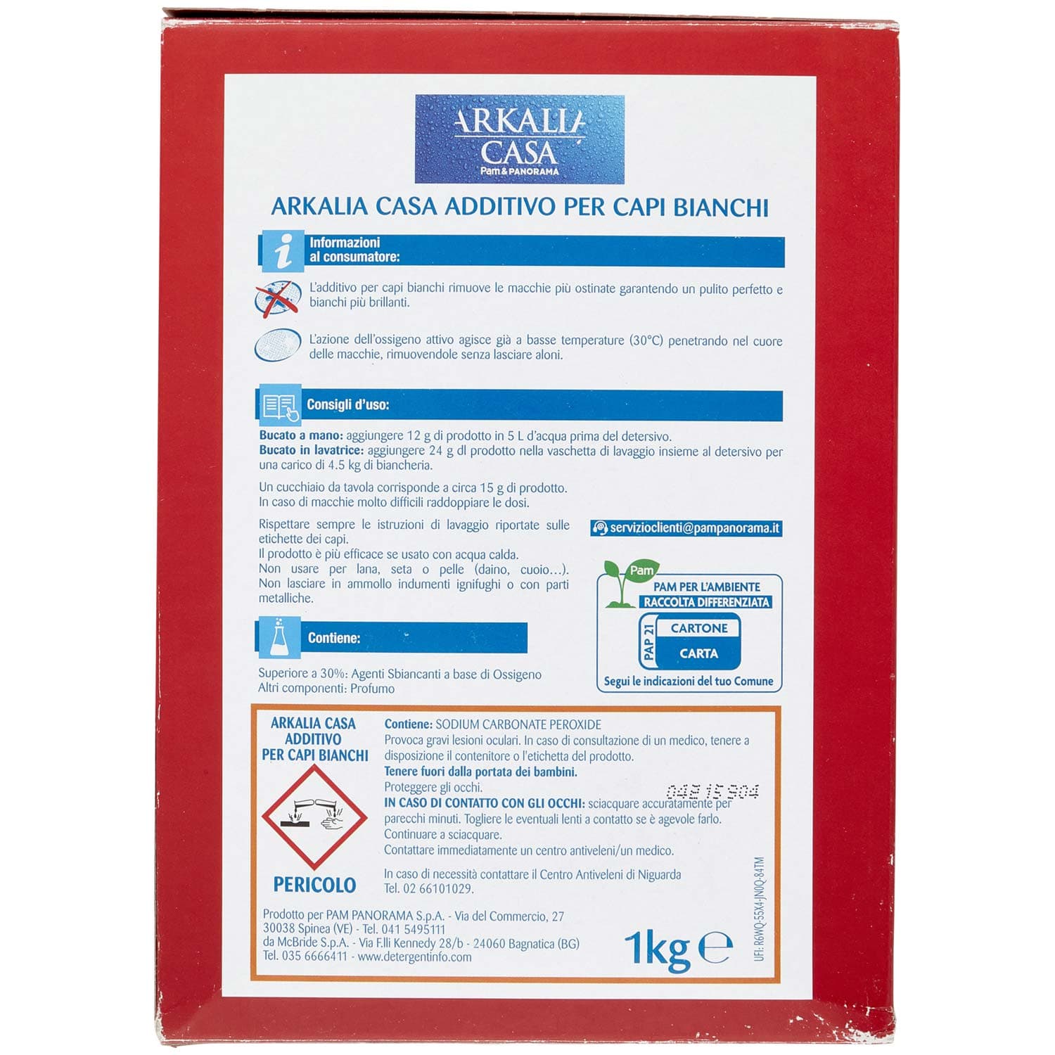 PAM PANORAMA Sbiancante con ossigeno attivo 1 kg – immagine 4