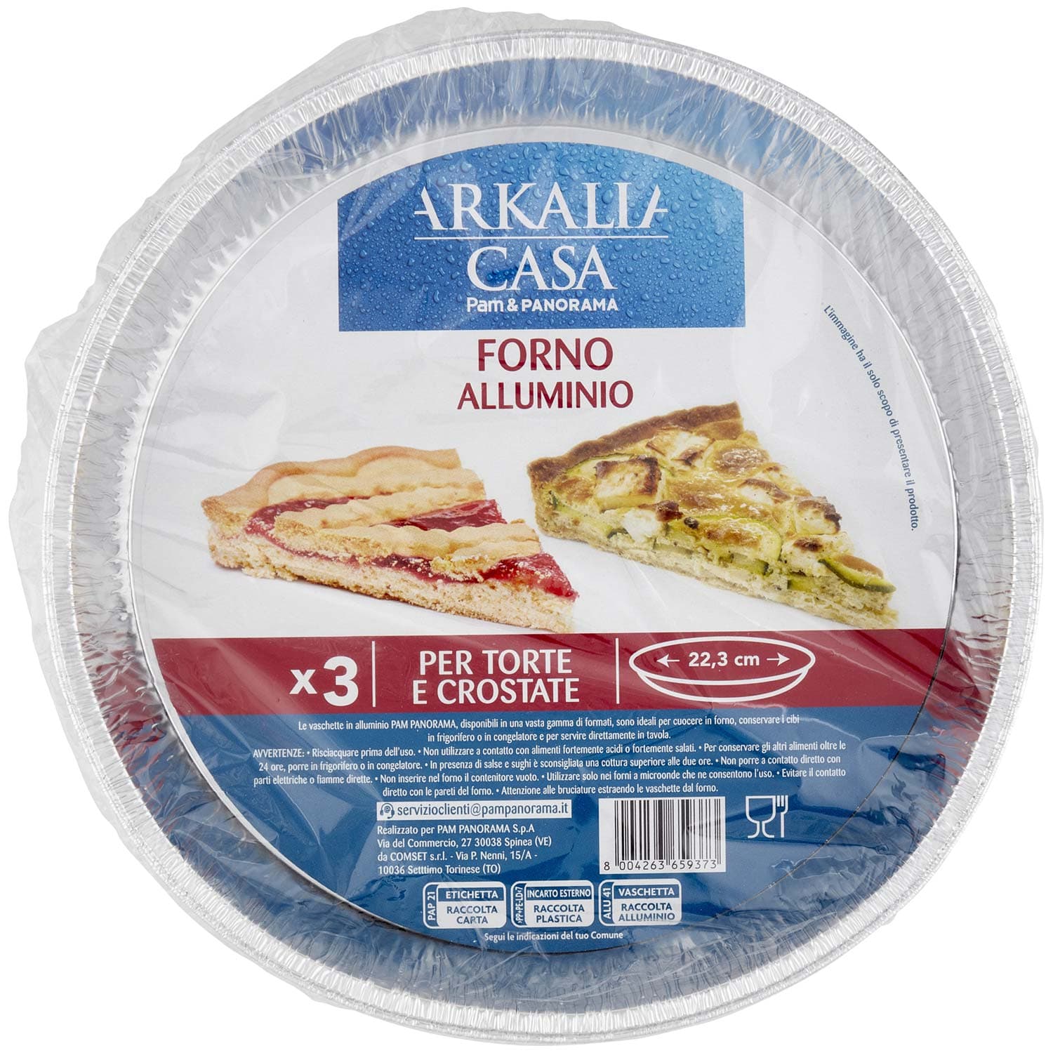PAM PANORAMA Vaschette alluminio Forno per Torte e Crostate 3 pz – immagine 2