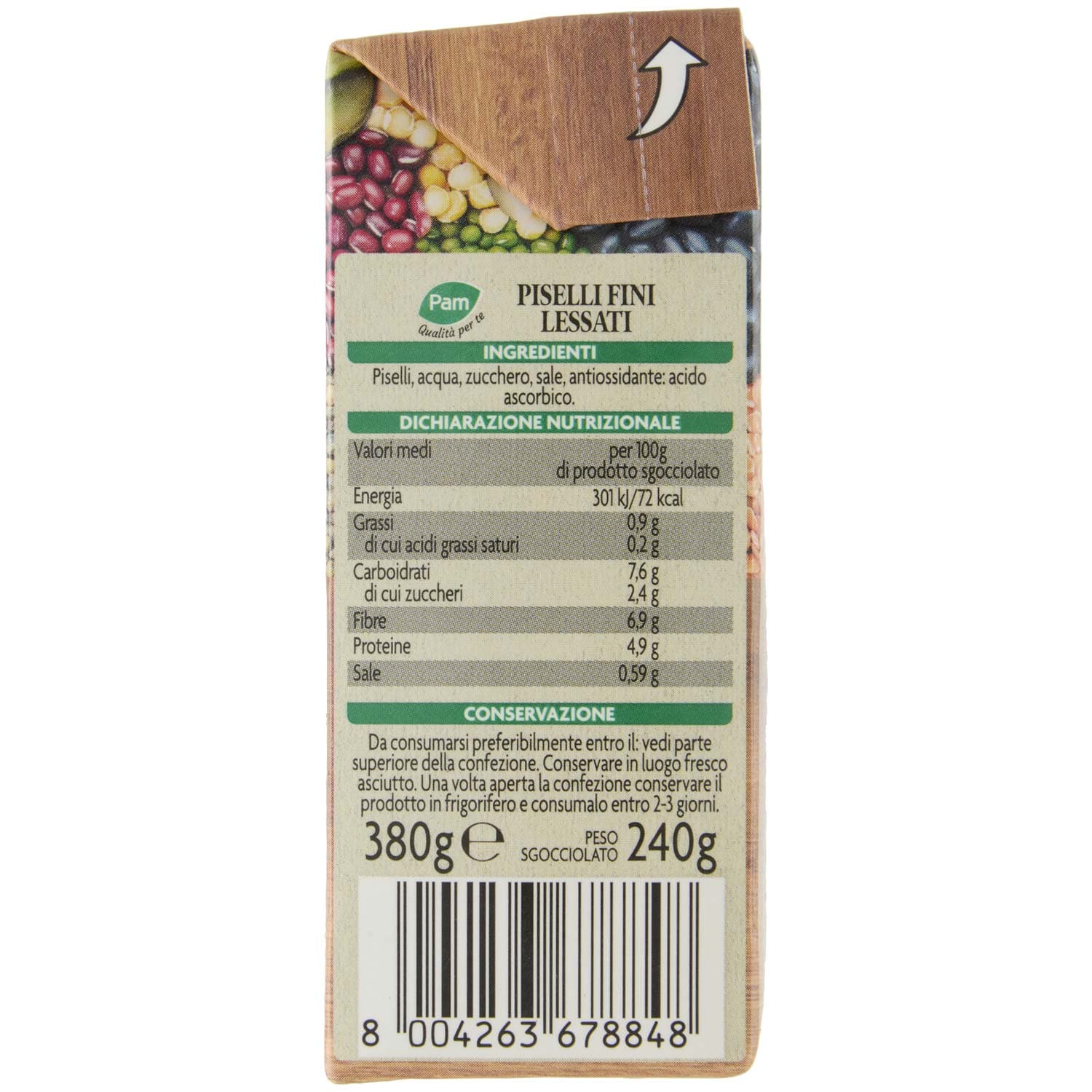 PAM Qualità per te Piselli Fini 380 g – immagine 5