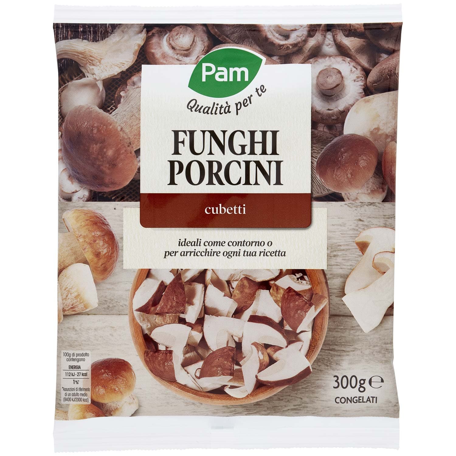 PAM Qualità per te Funghi Porcini cubetti Congelati 300 g – immagine 2