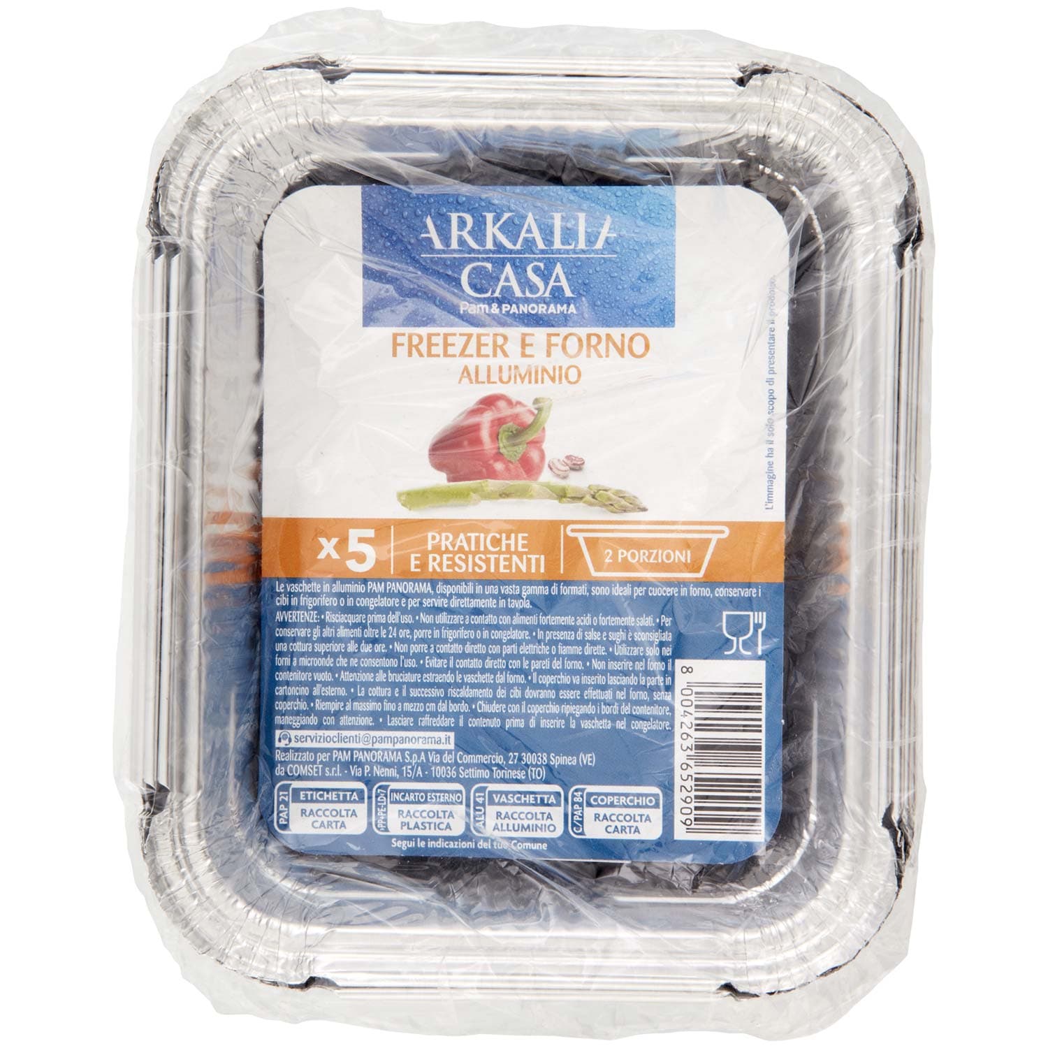ARKALIA CASA Freezer e Forno Alluminio 2 Porzioni 5 pz – immagine 2