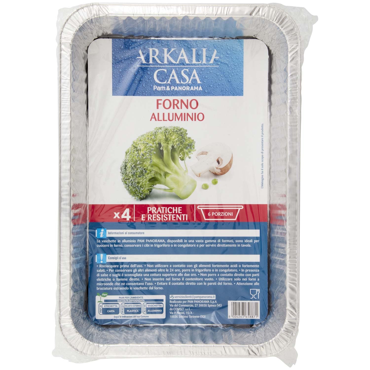 PAM PANORAMA Vaschette alluminio Forno 6 porzioni 4 pz – immagine 2