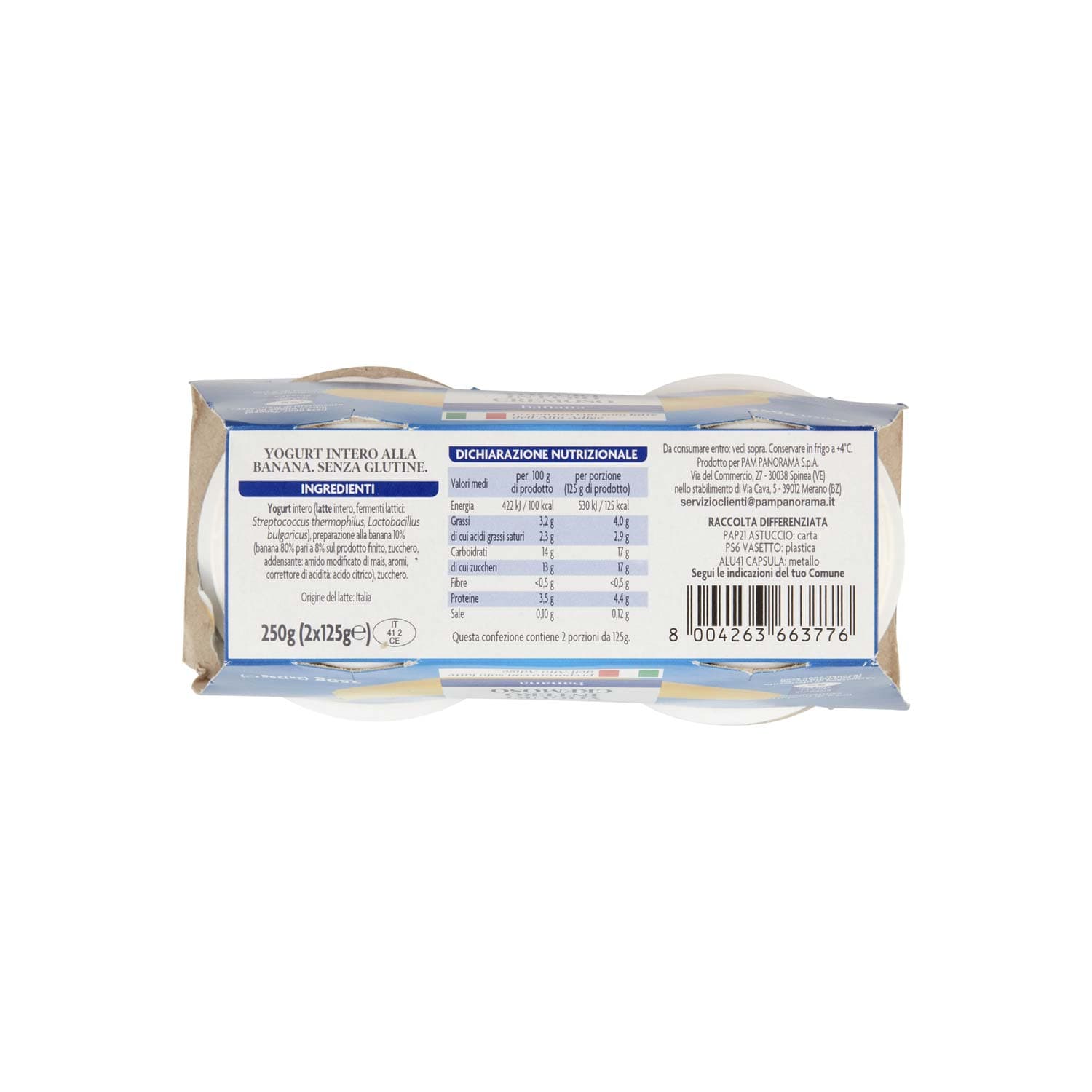 PAM PANORAMA Yogurt intero Cremoso alla Banana 250g (125g x2) – immagine 7