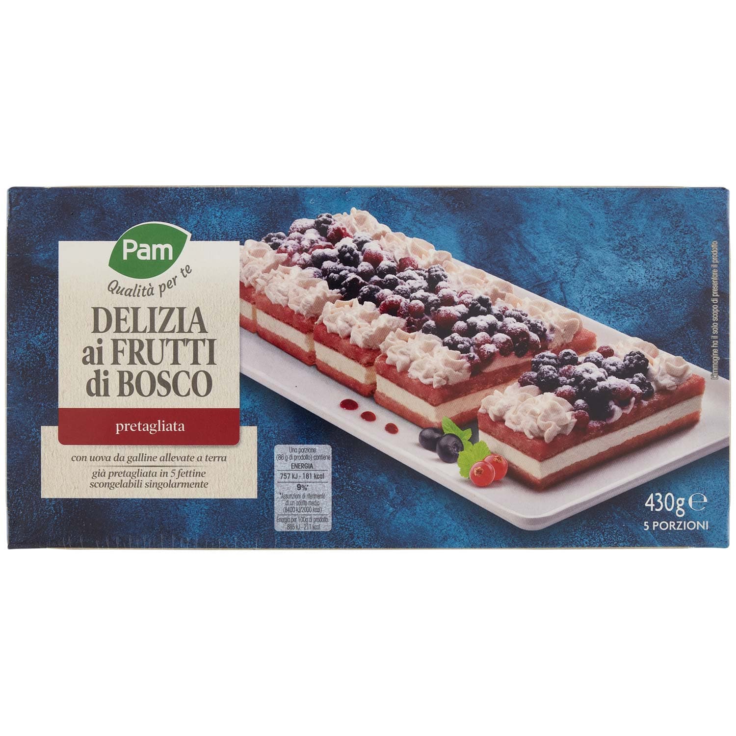 PAM Qualità per te Delizia ai Frutti di Bosco pretagliata 430 g – immagine 2