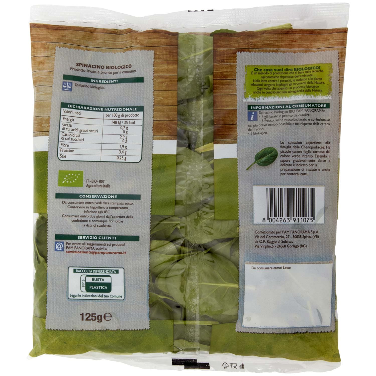BIO Spinacino Biologico 125 g – immagine 4