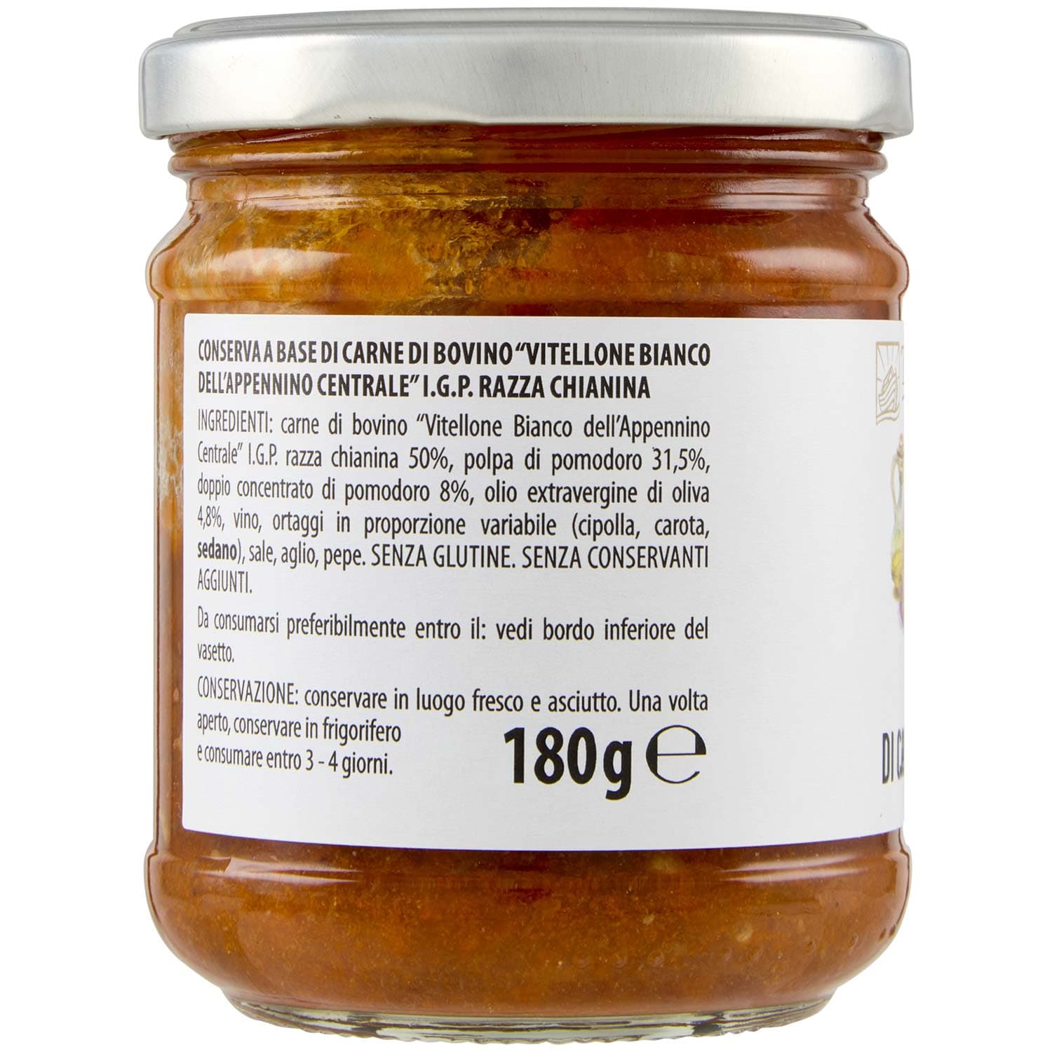 TESORI DELL'ARCA Ragù di Carne Chianina 180 g – immagine 3