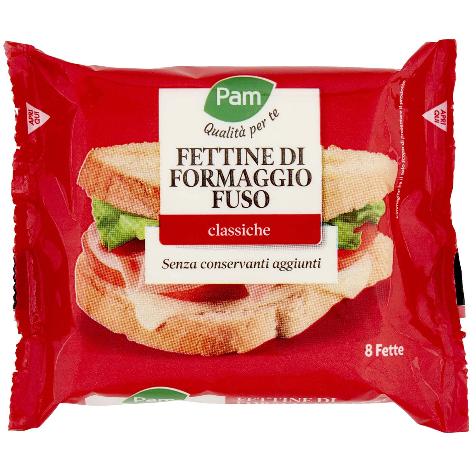 PAM Qualità per te Fettine di Formaggio Fuso 8 Pezzi 200 g – immagine 2