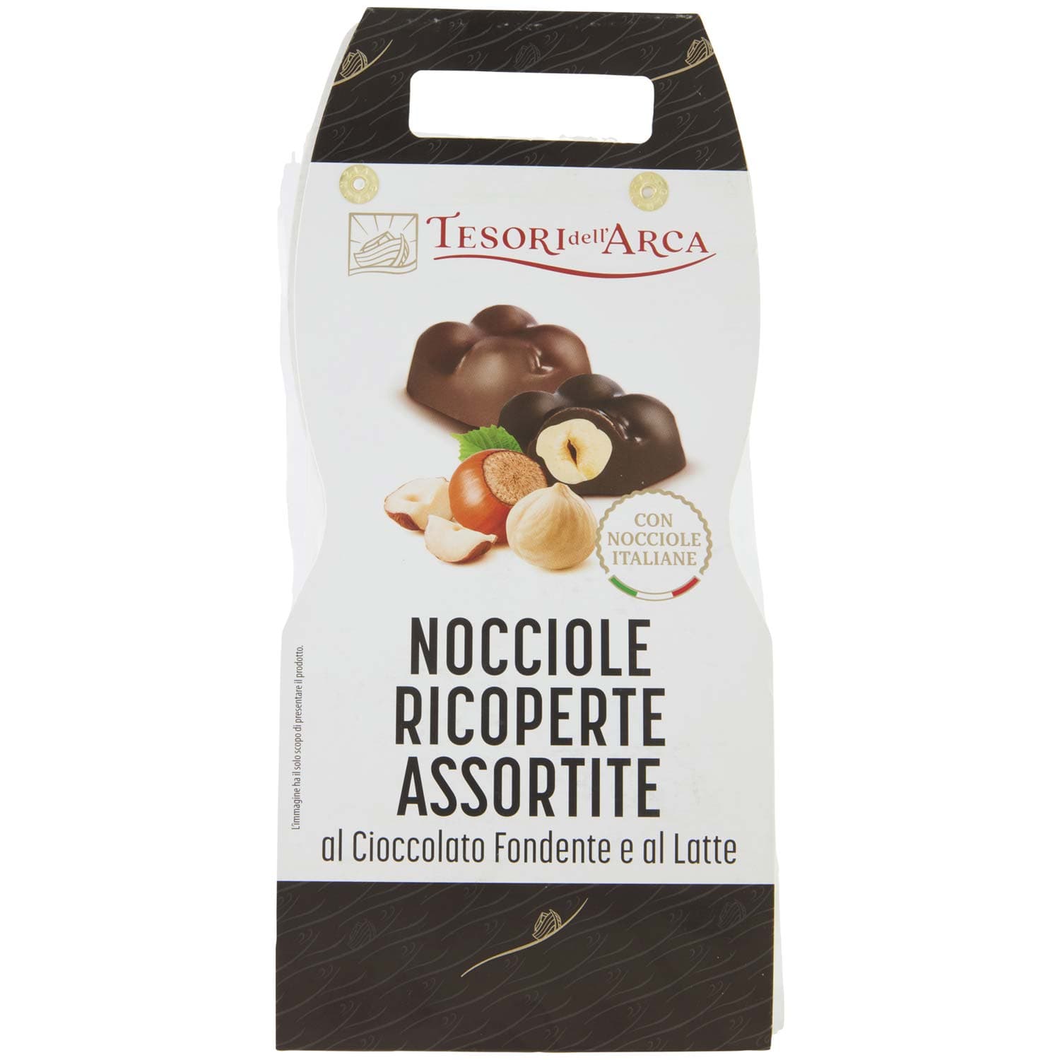 TESORI DELL'ARCA Nocciole Ricoperte Assortite al Cioccolato Fondente e al Latte 160 g – immagine 2