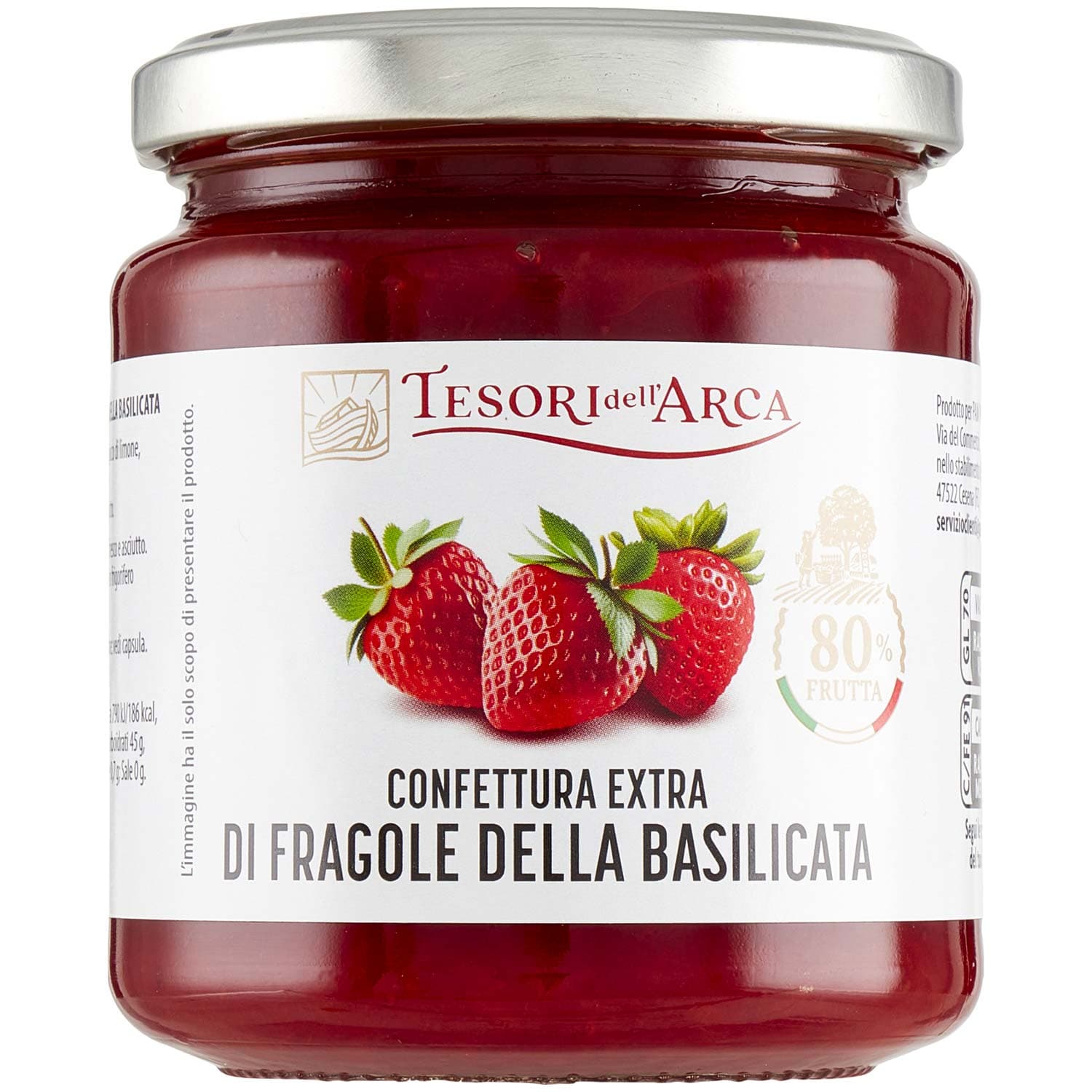 TESORI DELL'ARCA Confettura Extra di Fragole della Basilicata 340 g – immagine 2